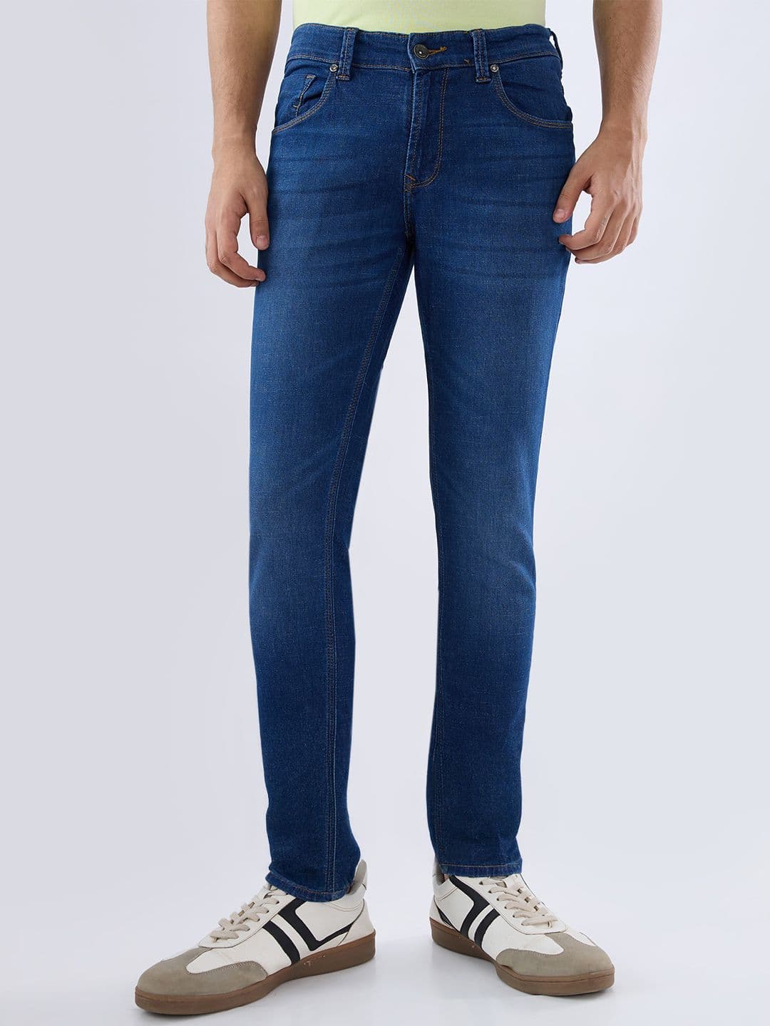 SPYKAR Men Super Skinny Fit Low-Rise Light Fade Stretchable Jeans - view 1