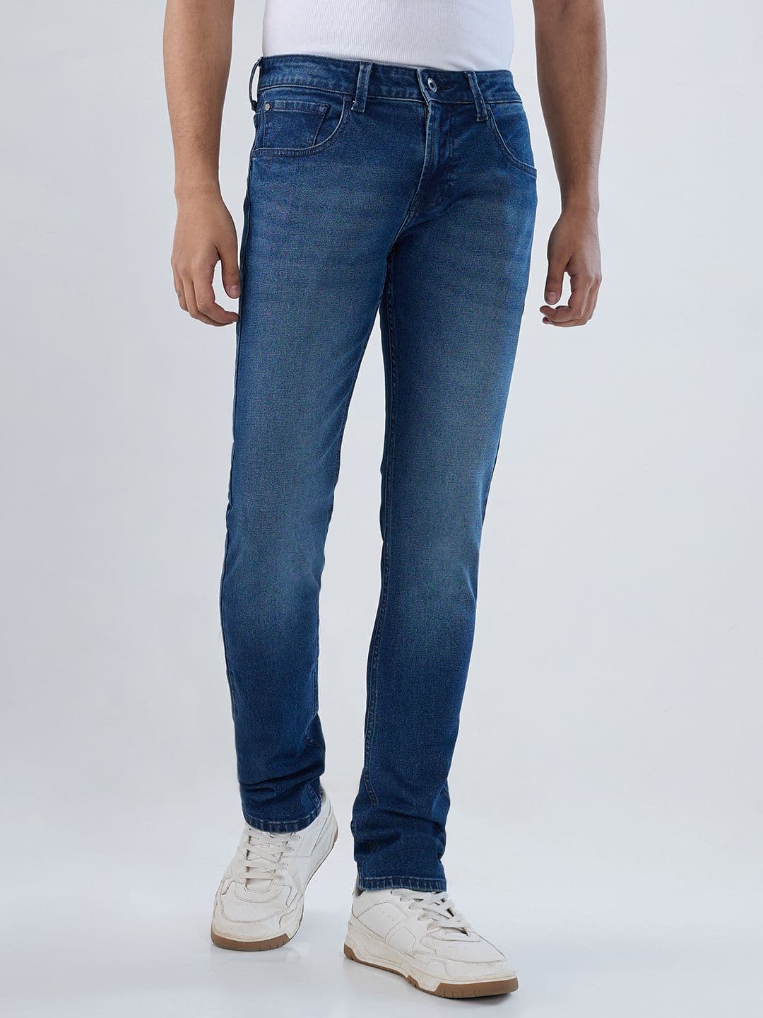 SPYKAR Men Skinny Slim Fit Low-Rise Heavy Fade Stretchable Jeans - view 1