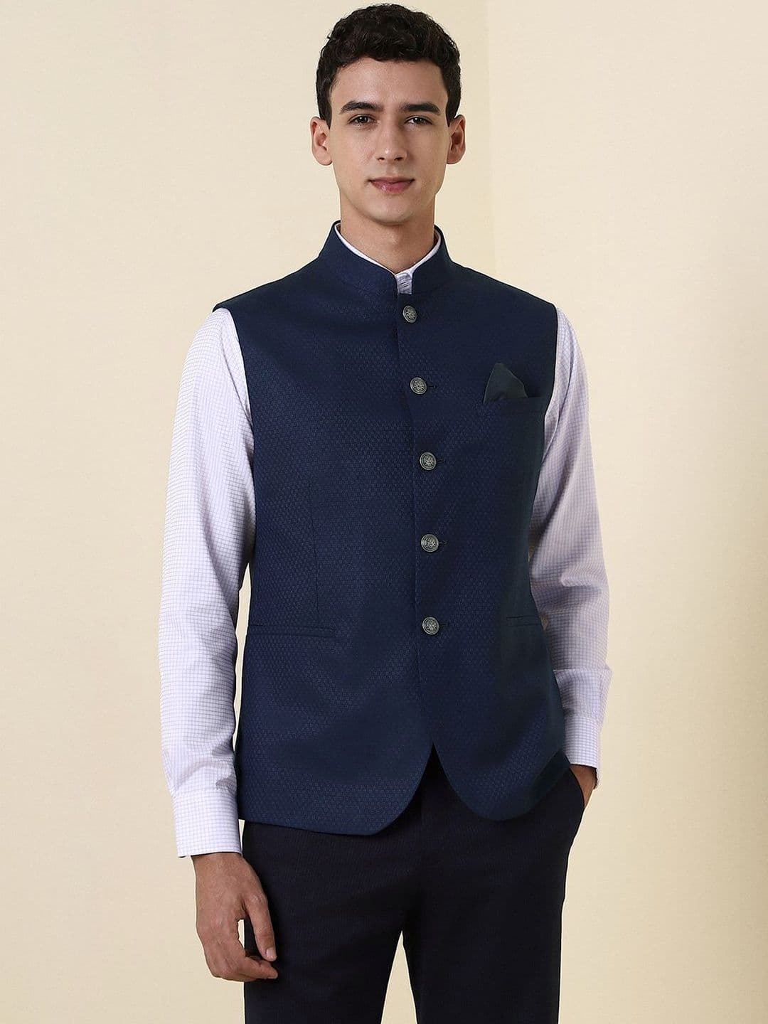 Allen Solly Woven Nehru Jackets - view 1