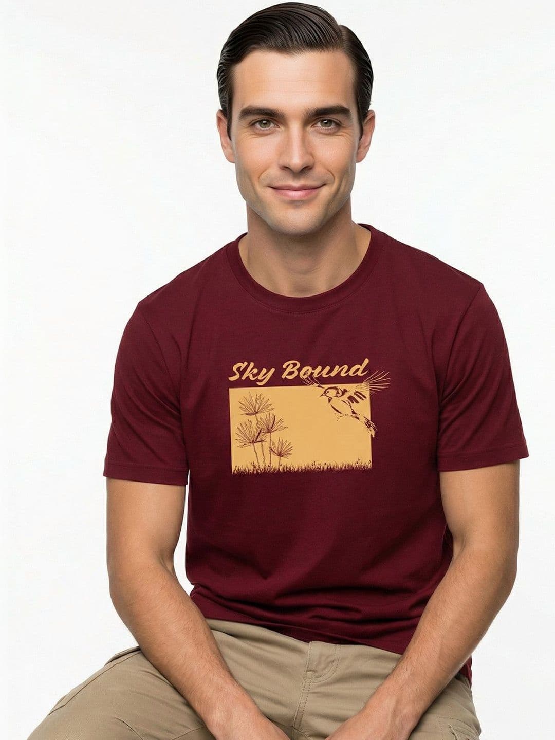 NOBERO Men Printed Pure Cotton T-shirt - view 1