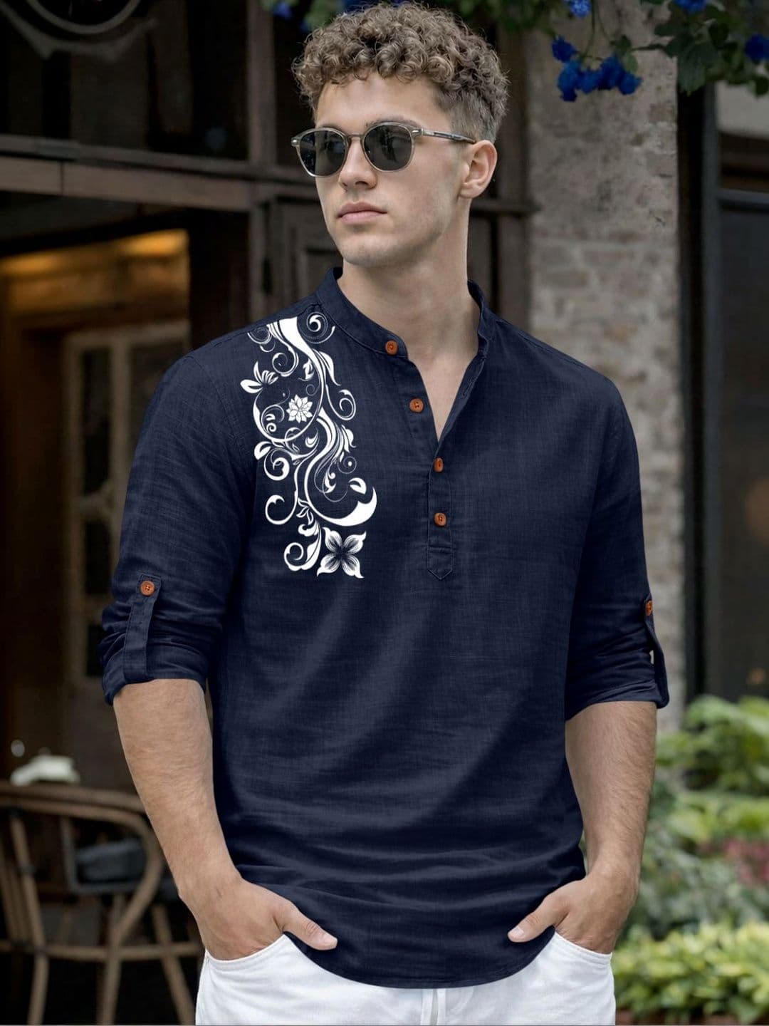 ZELINCO Men Zari A-Line Kurta - view 1