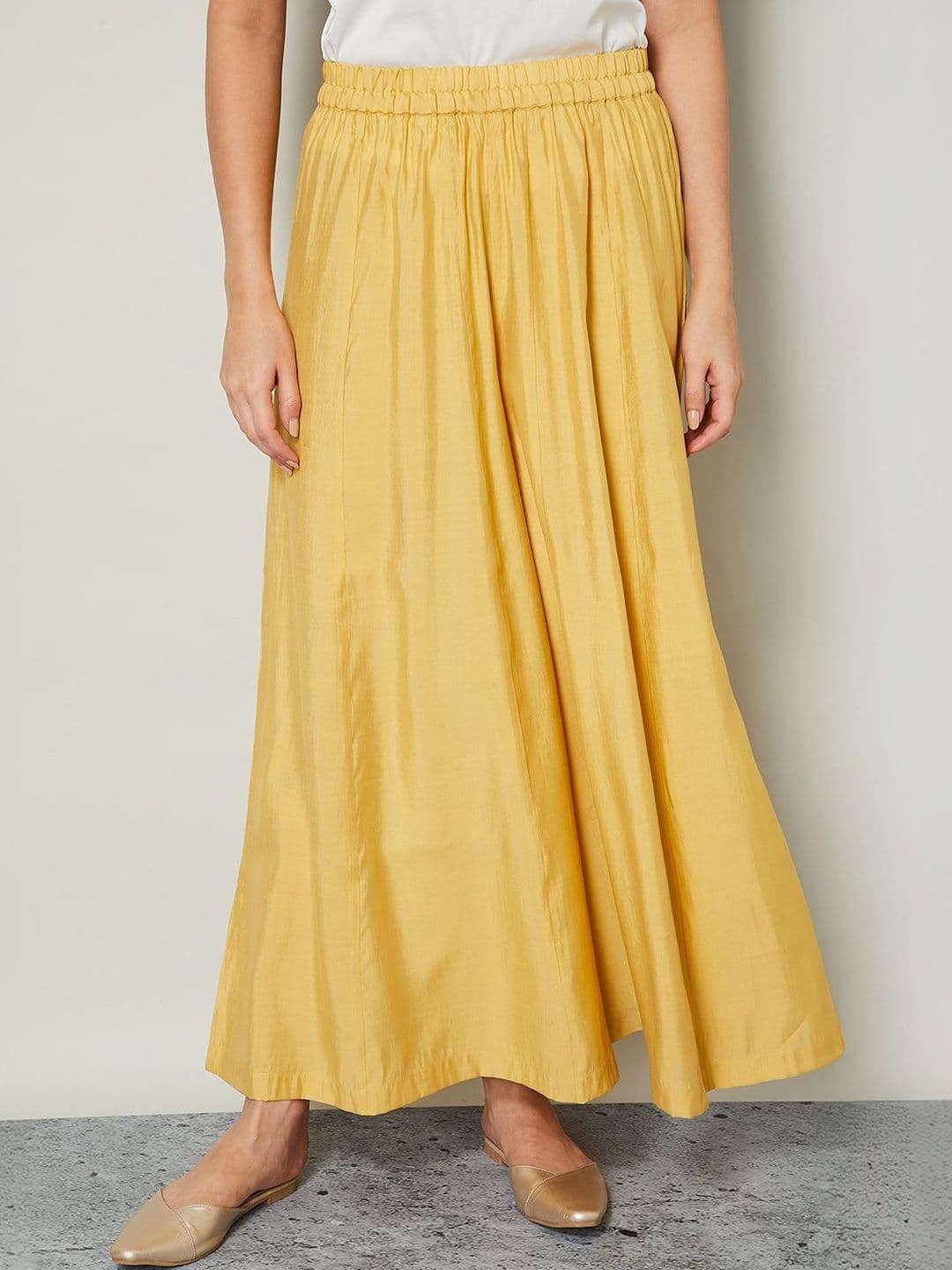 Melange by Lifestyle Women Silk Flared Ethnic Palazzo - view 1
