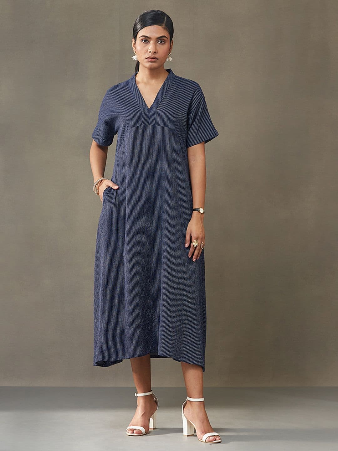 Navibhu Women Cotton Ethnic Relaxed Work Dresses - view 1