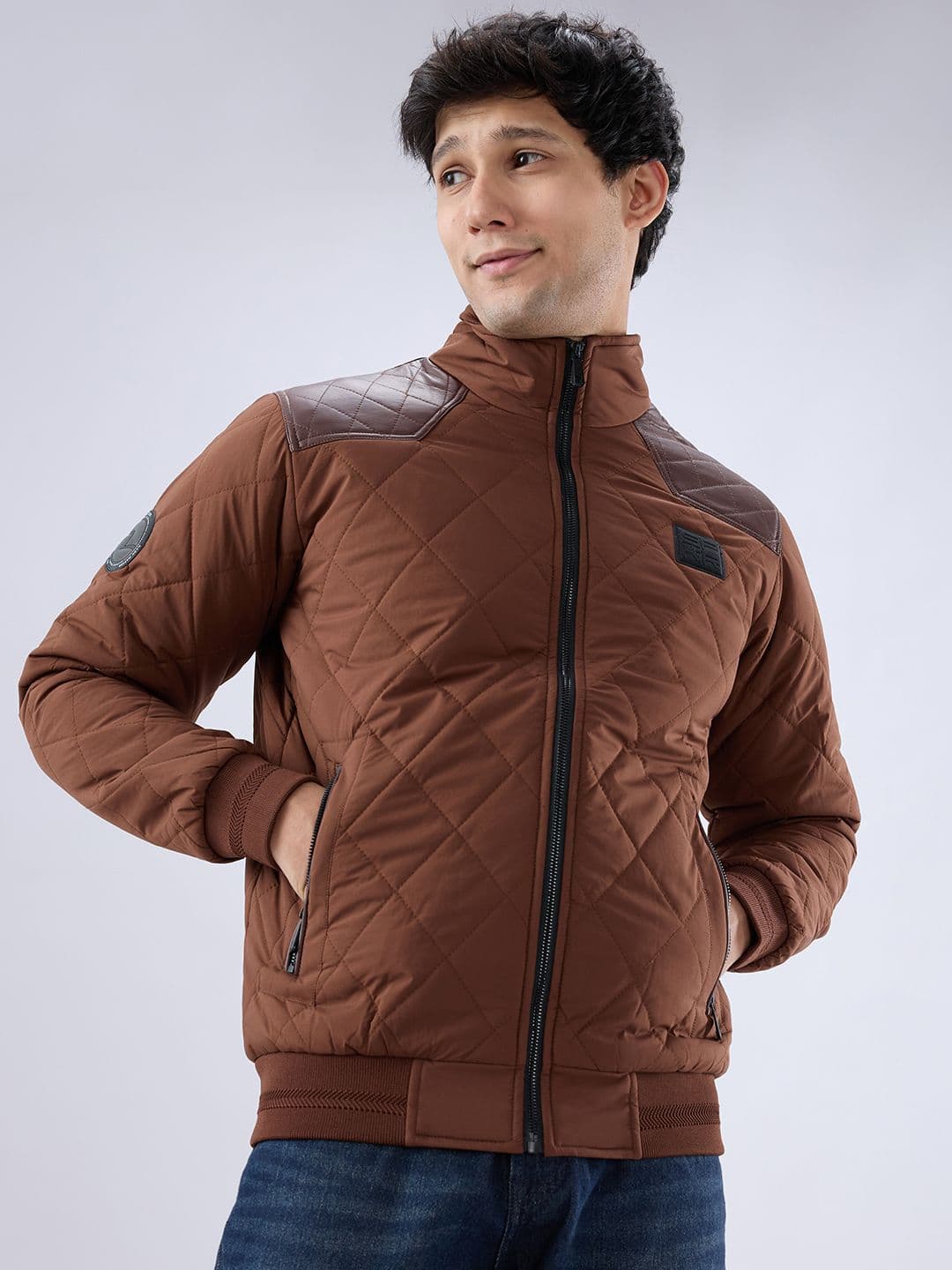 SPYKAR Men Solid Full Sleeve Regular Fit Quilted Jacket - view 1