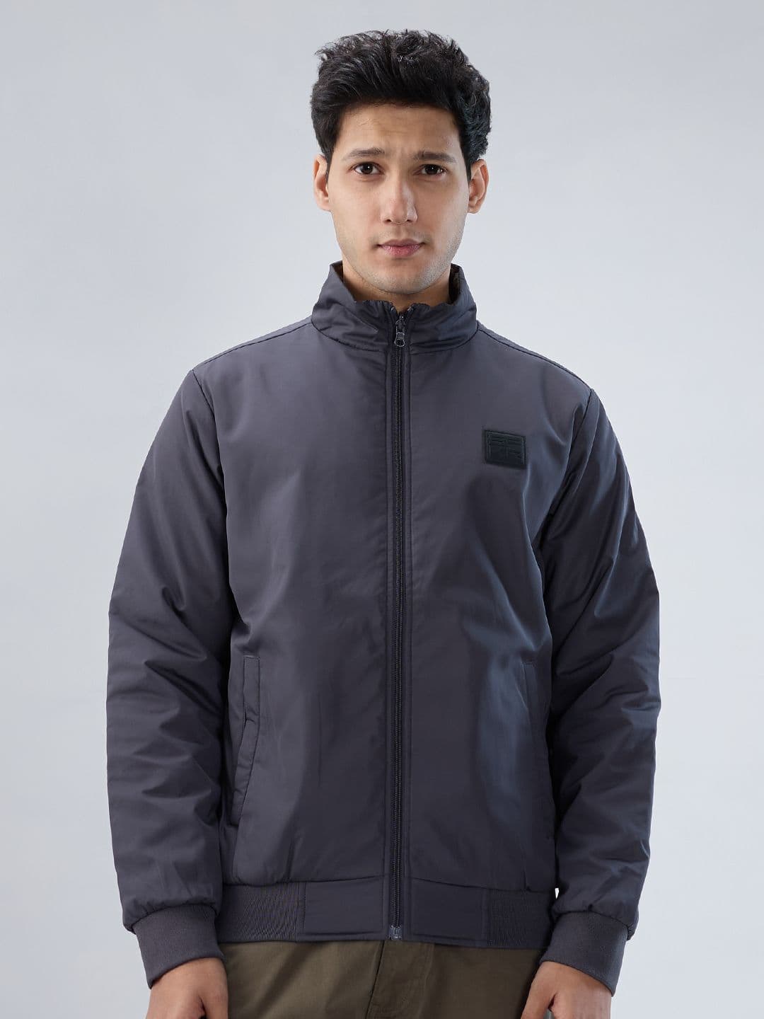 SPYKAR Men Mock Collar Solid Casual Bomber Jacket - view 1