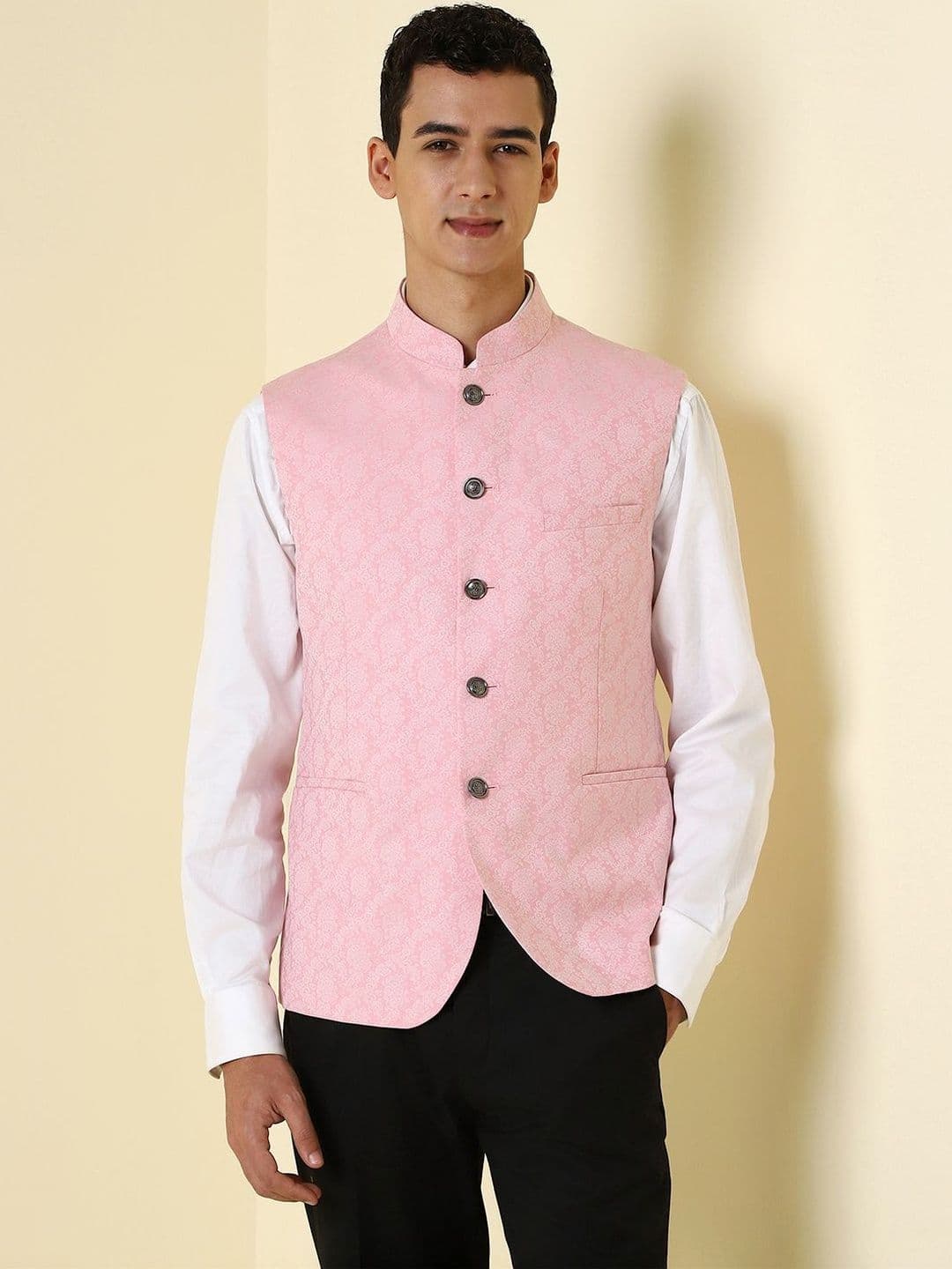 Allen Solly Woven Nehru Jackets - view 1