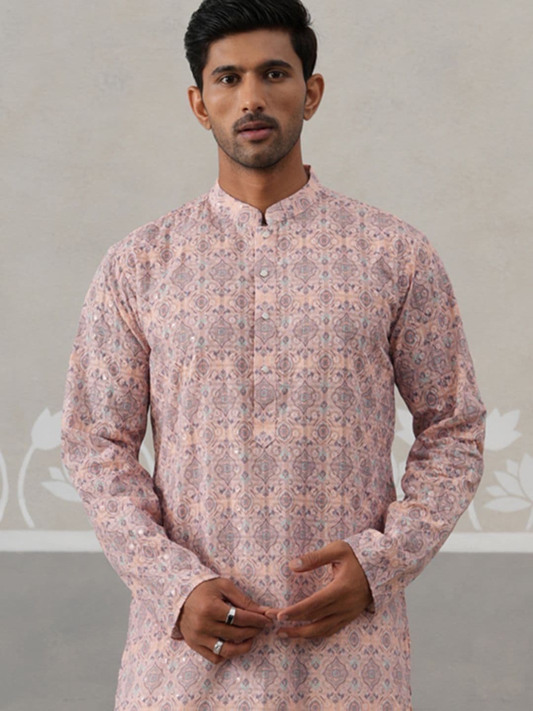 Jompers Ethnic Motifs Printed Thread Work Straight Kurta - view 1