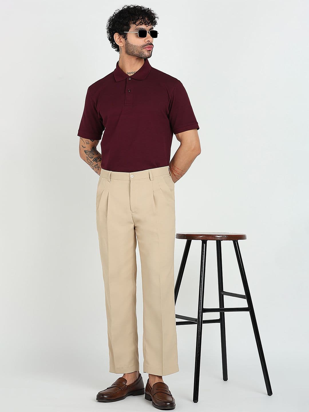 MANCREW Men Relaxed Wrinkle Free Pleated Korean Pants - view 1