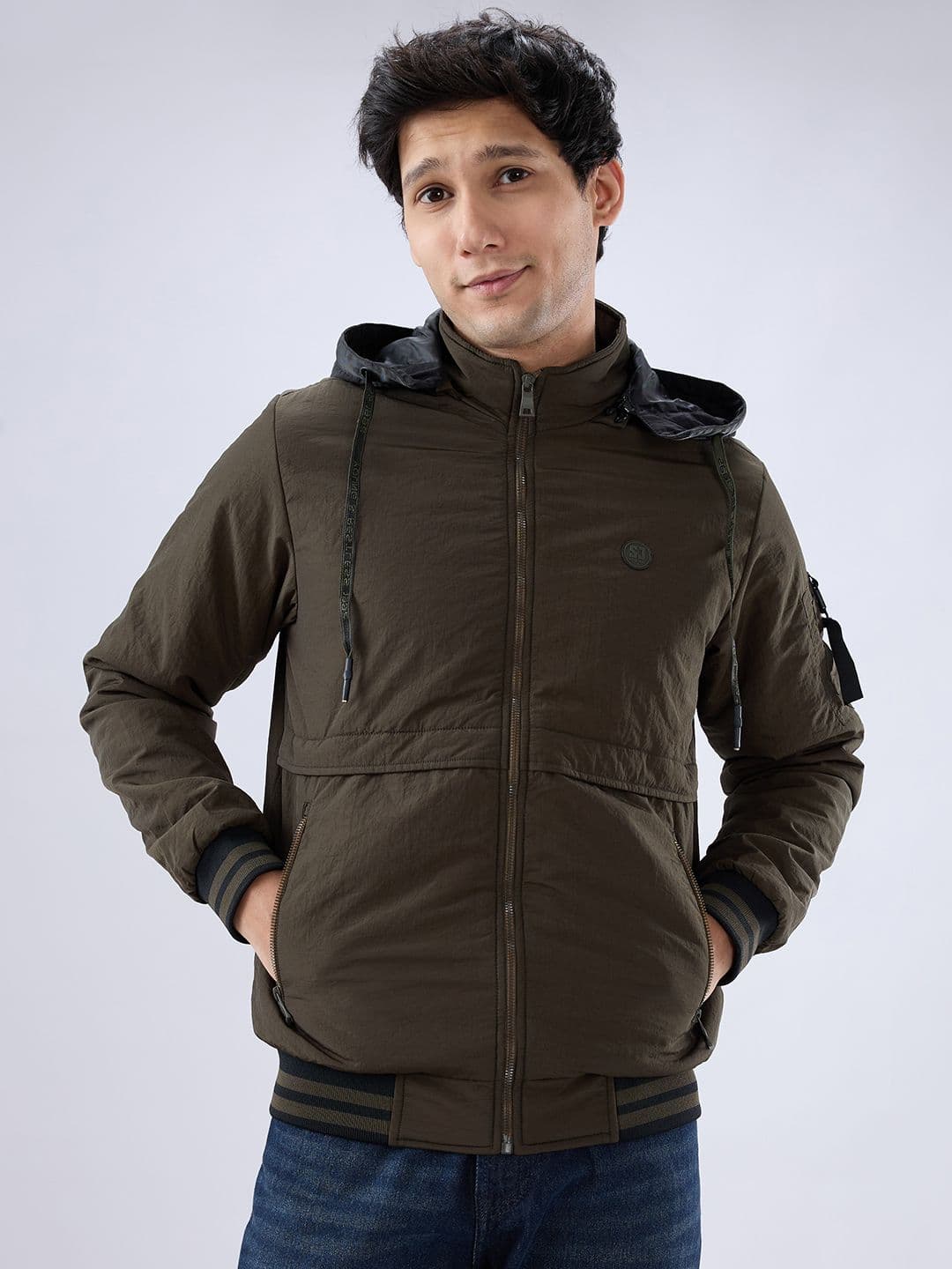 SPYKAR Men Solid Bomber Jacket - view 1