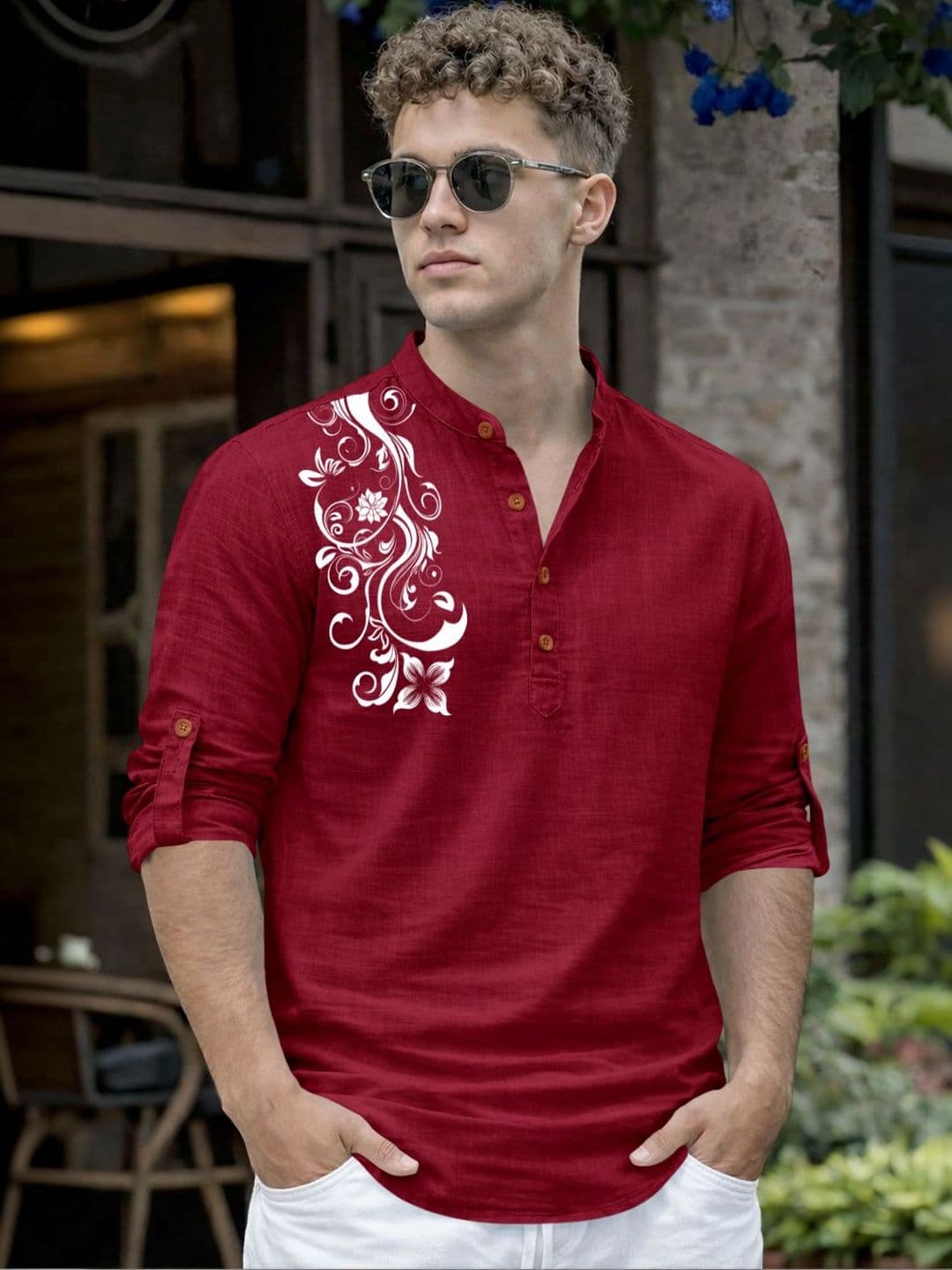 ZELINCO Men Zari A-Line Solid Kurta - view 1