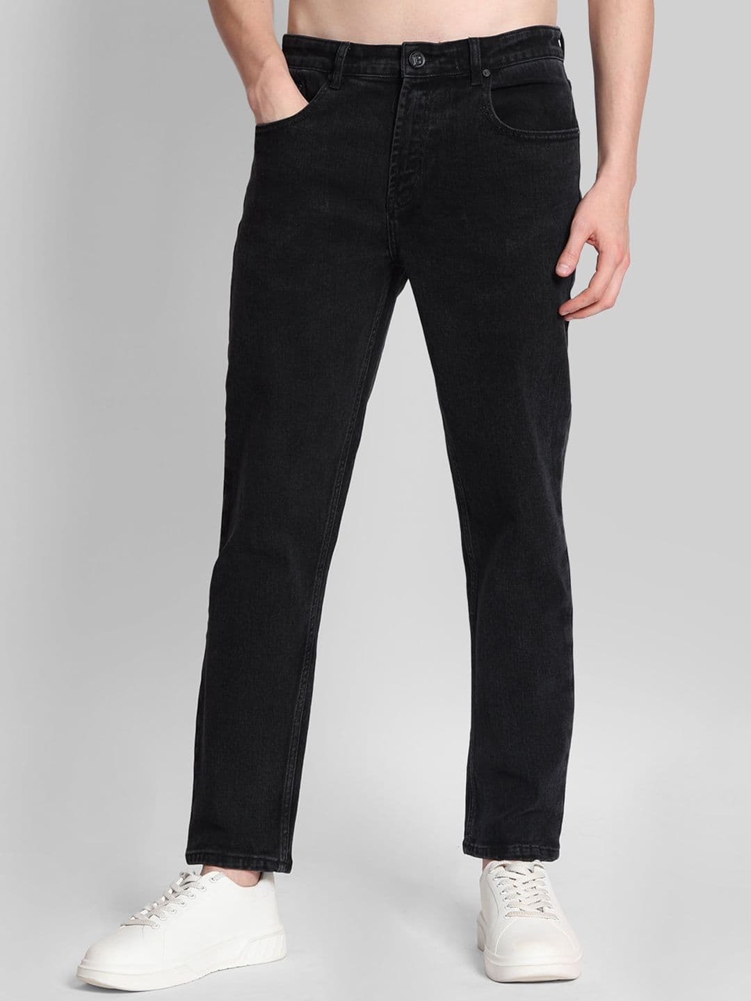 Bene Kleed Men Charcoal Regular Fit Mid-Rise Light Fade Jeans - view 1