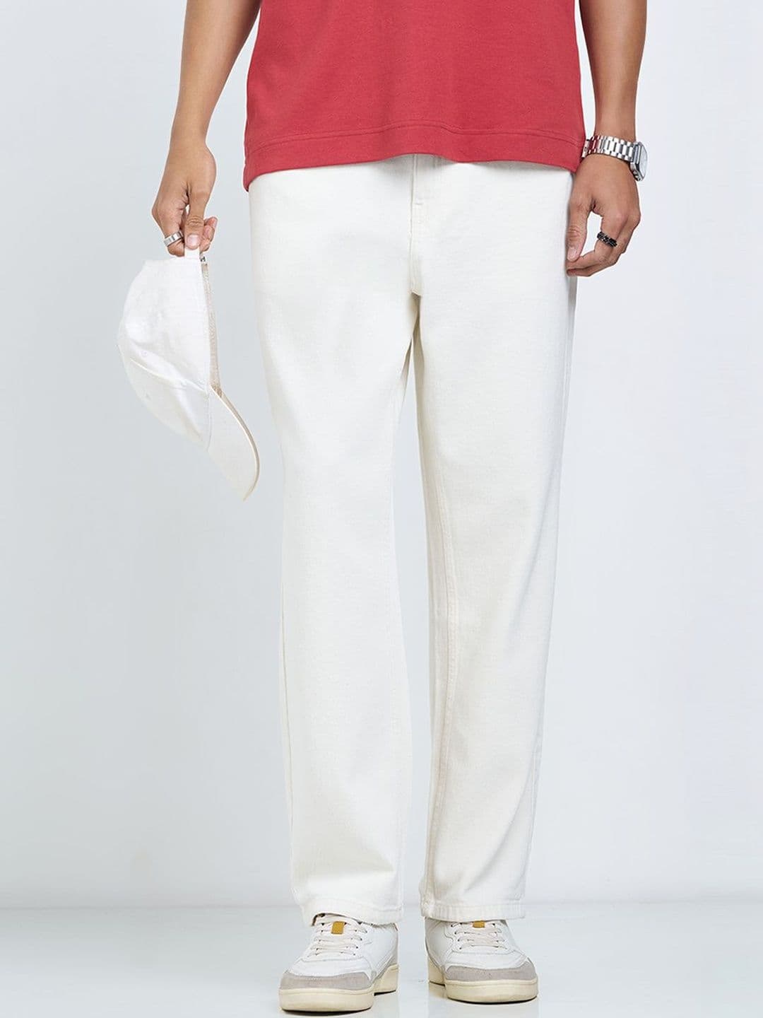 SF JEANS by Pantaloons White Solid Jeans - view 1