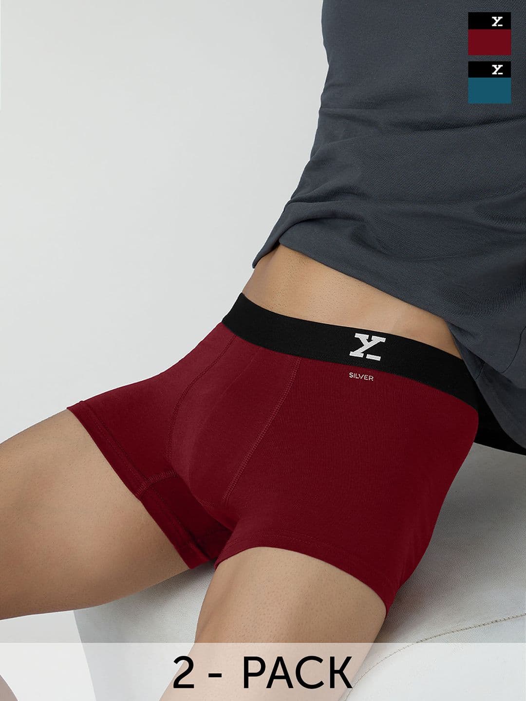 XYXX Men Pack Of 2 Aero Super Combed Cotton Trunks - view 1
