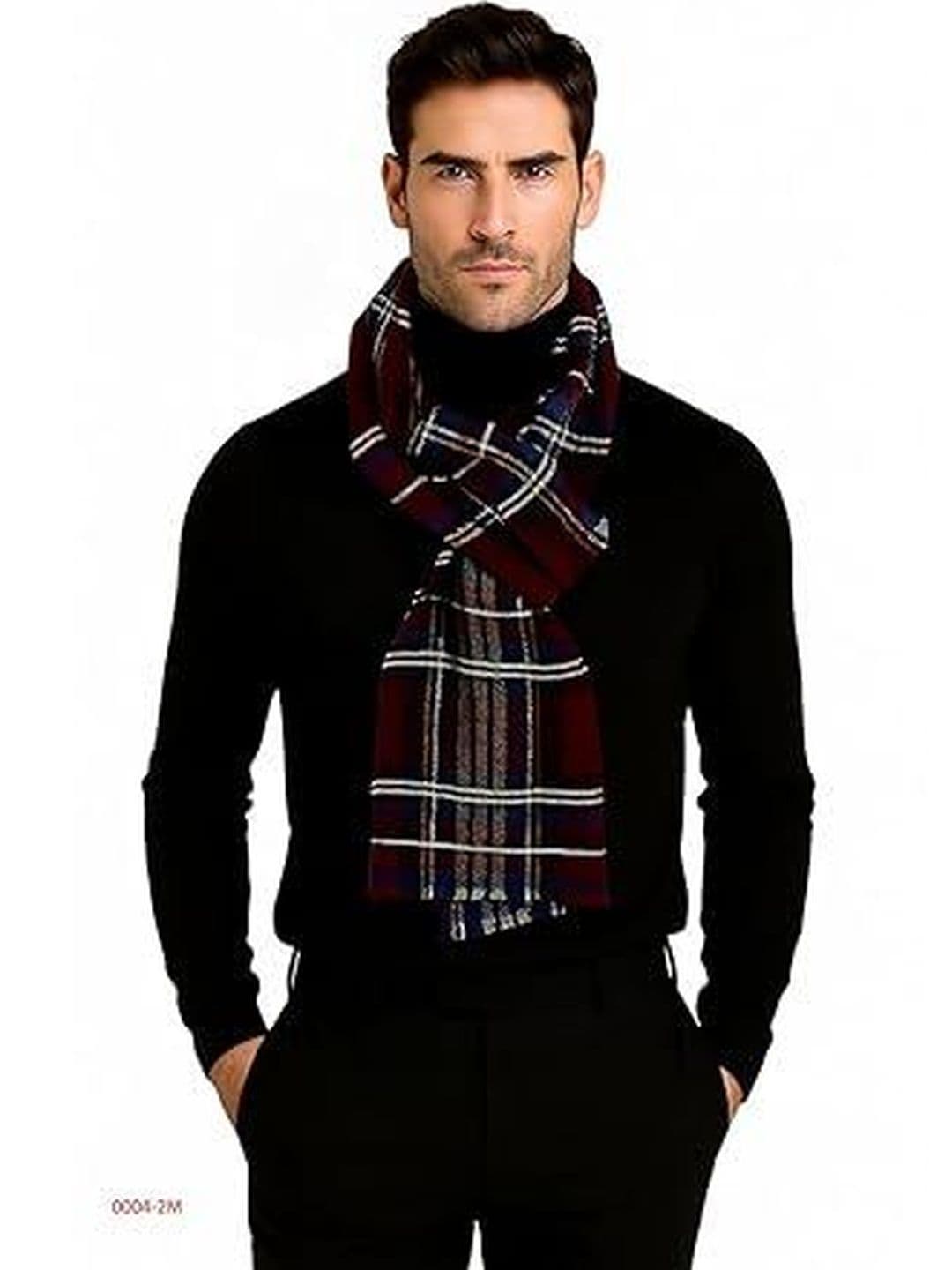 ESSENTIELE Men Checked Acrylic Mufflers - view 1