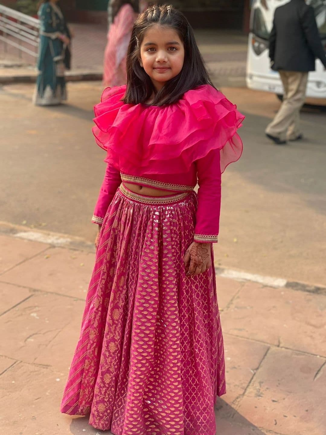 The Little Tales Girls Embellished Ready to Wear Lehenga & Blouse - view 1