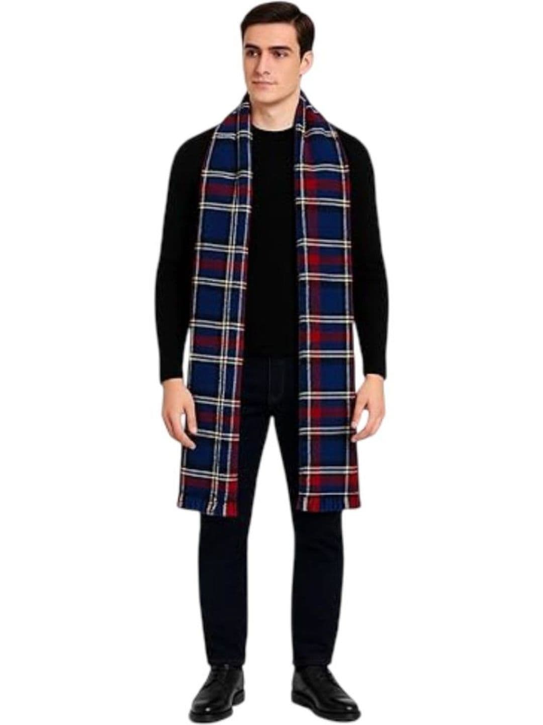 ESSENTIELE Men Checked Acrylic Mufflers - view 1