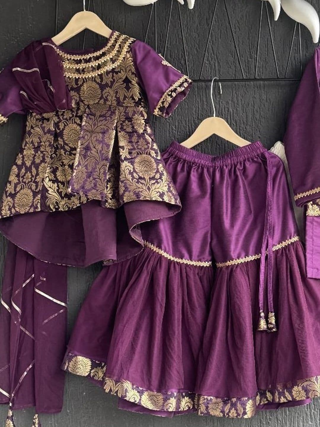 The Little Tales Girls Embroidered Ready to Wear Lehenga & Blouse With Dupatta - view 1