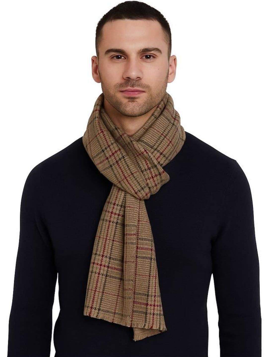 ESSENTIELE Men Checked Acrylic Mufflers - view 1