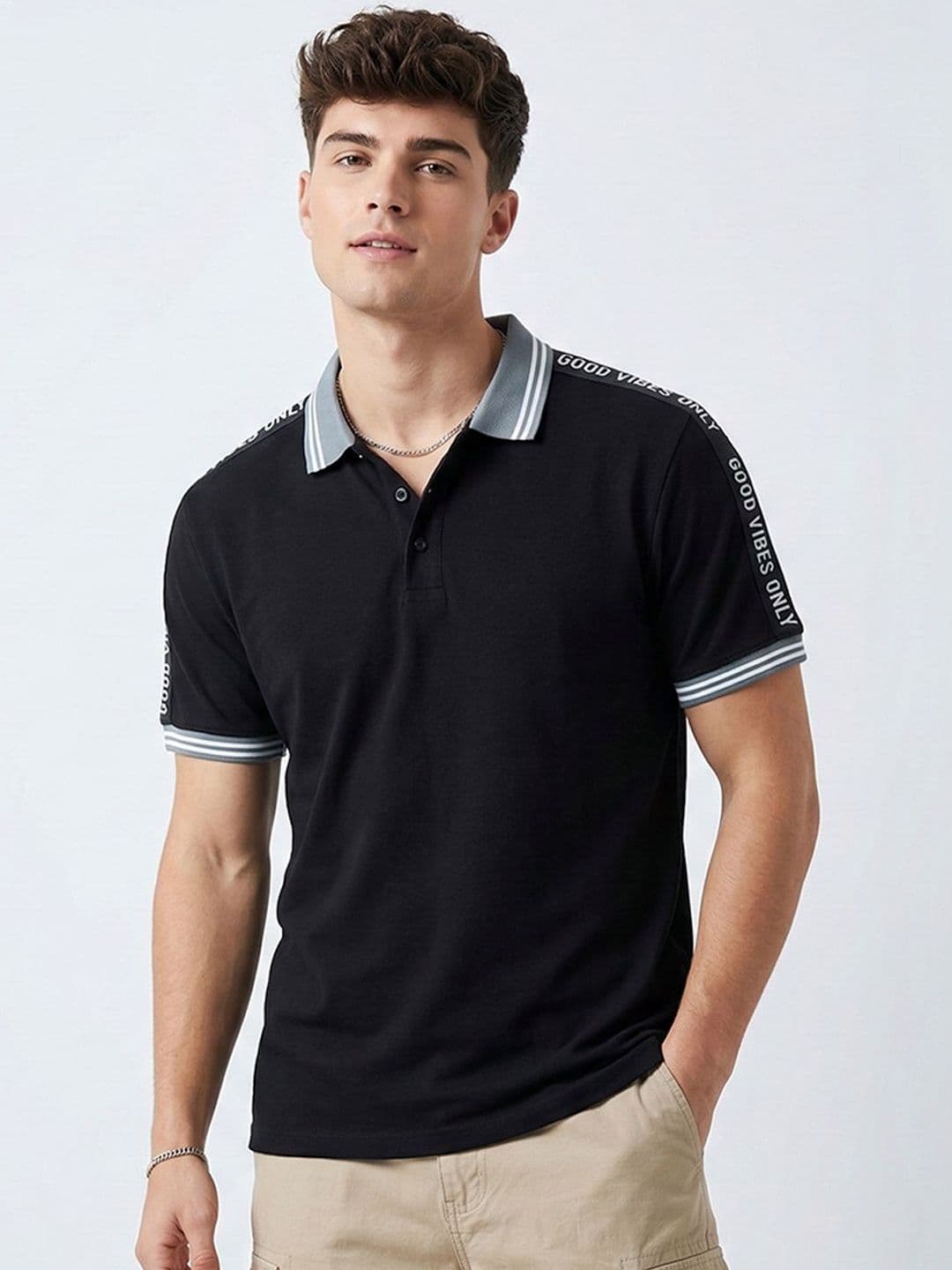glitchez Men Polo Collar T-shirt - view 1