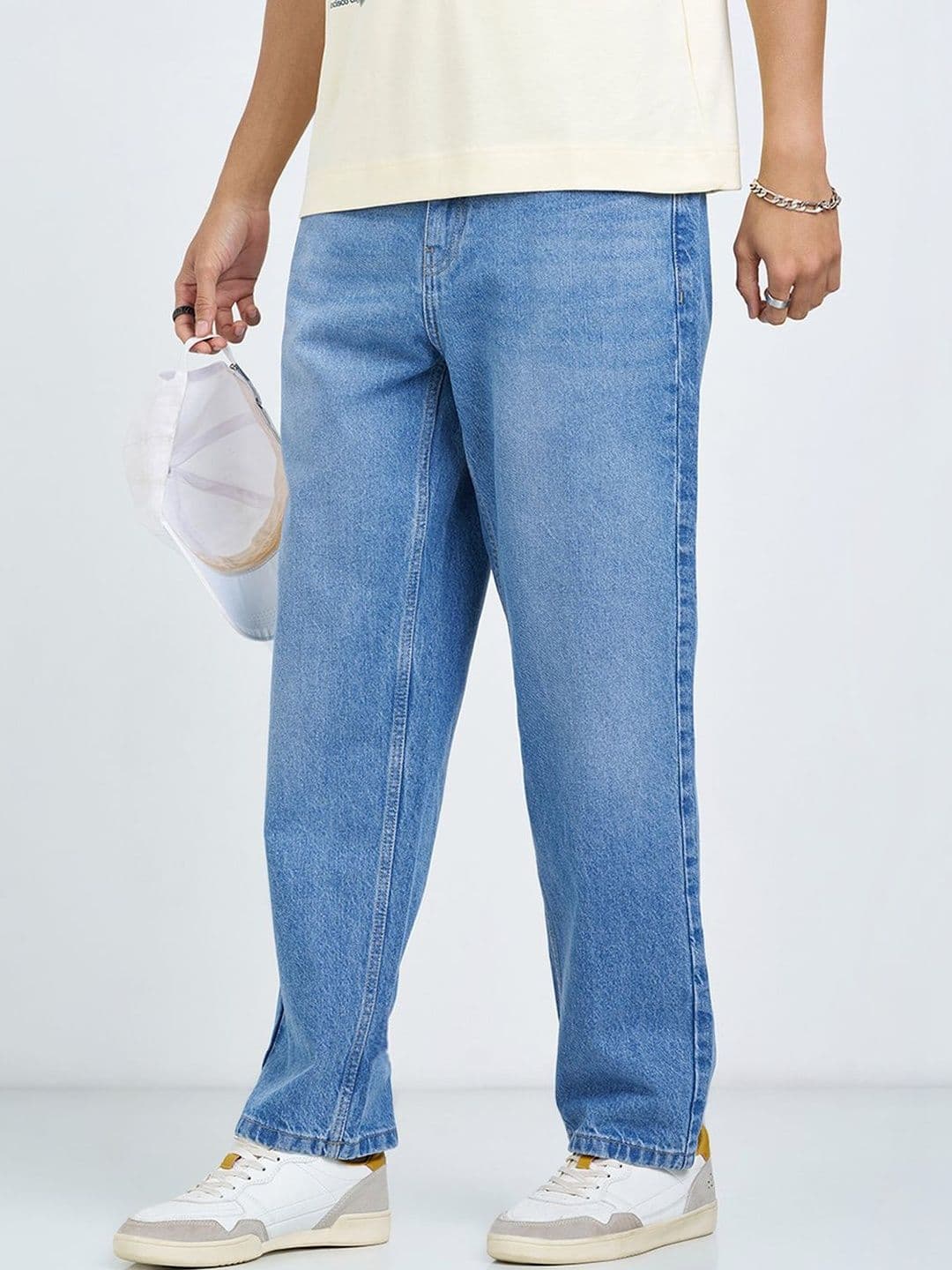 SF JEANS by Pantaloons Light Blue Faded Jeans - view 1
