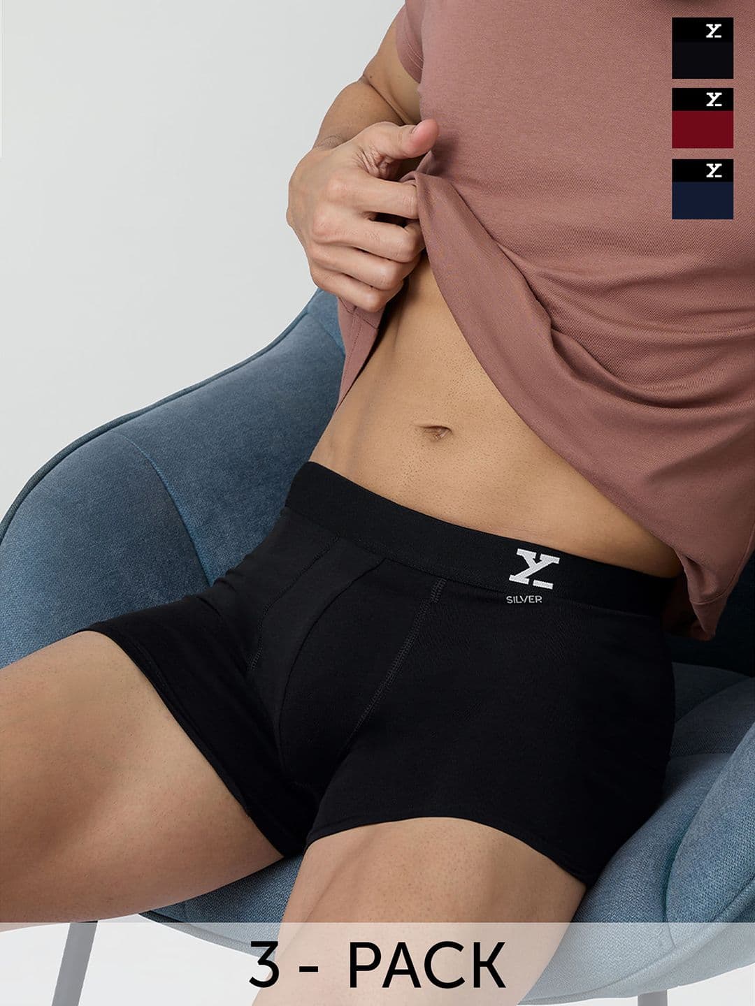 XYXX Men Pack of 3 Aero Super Combed Cotton Moisture Absorbent TrunksXYTRNK3PCKN542 - view 1