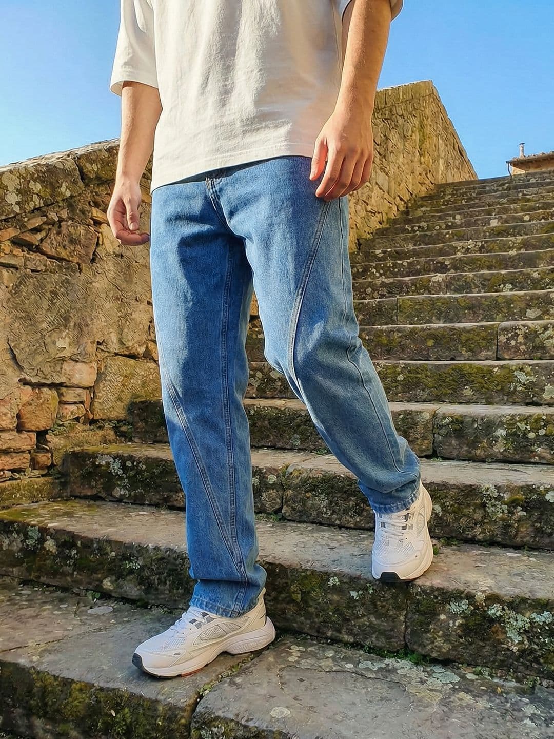 The Roadster Life Co. Men Mid-Rise Pure Cotton Straight Fit Jeans - view 1