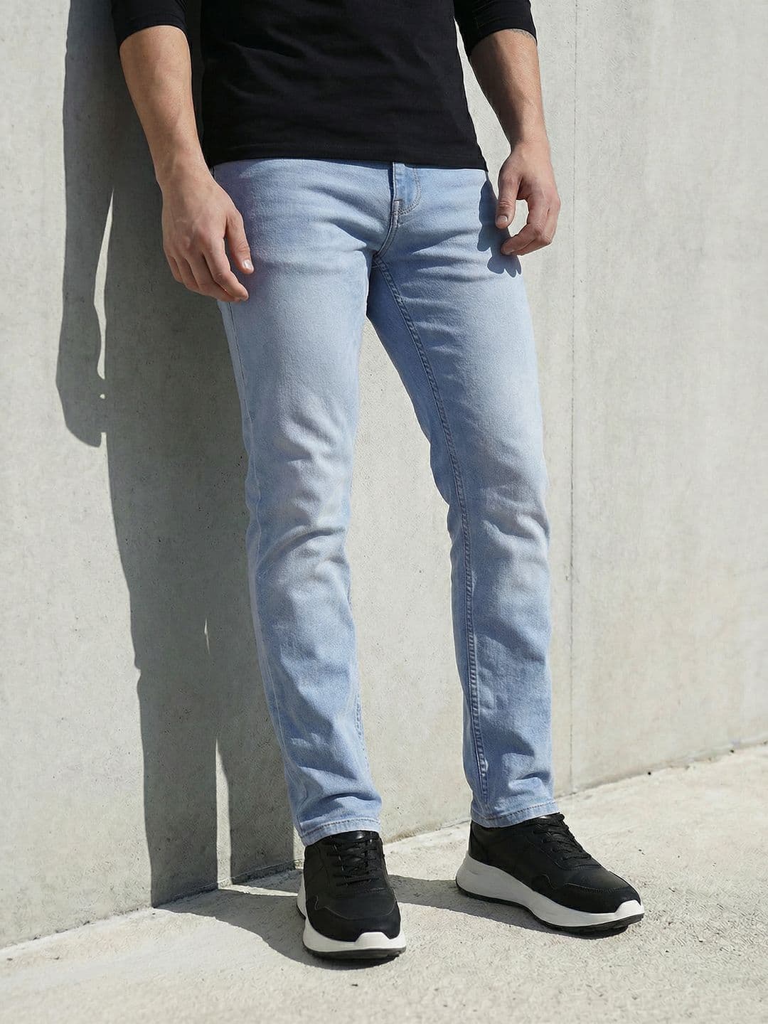 The Roadster Life Co. Men Slim Fit Mid-Rise Light Fade Stretchable Jeans - view 1