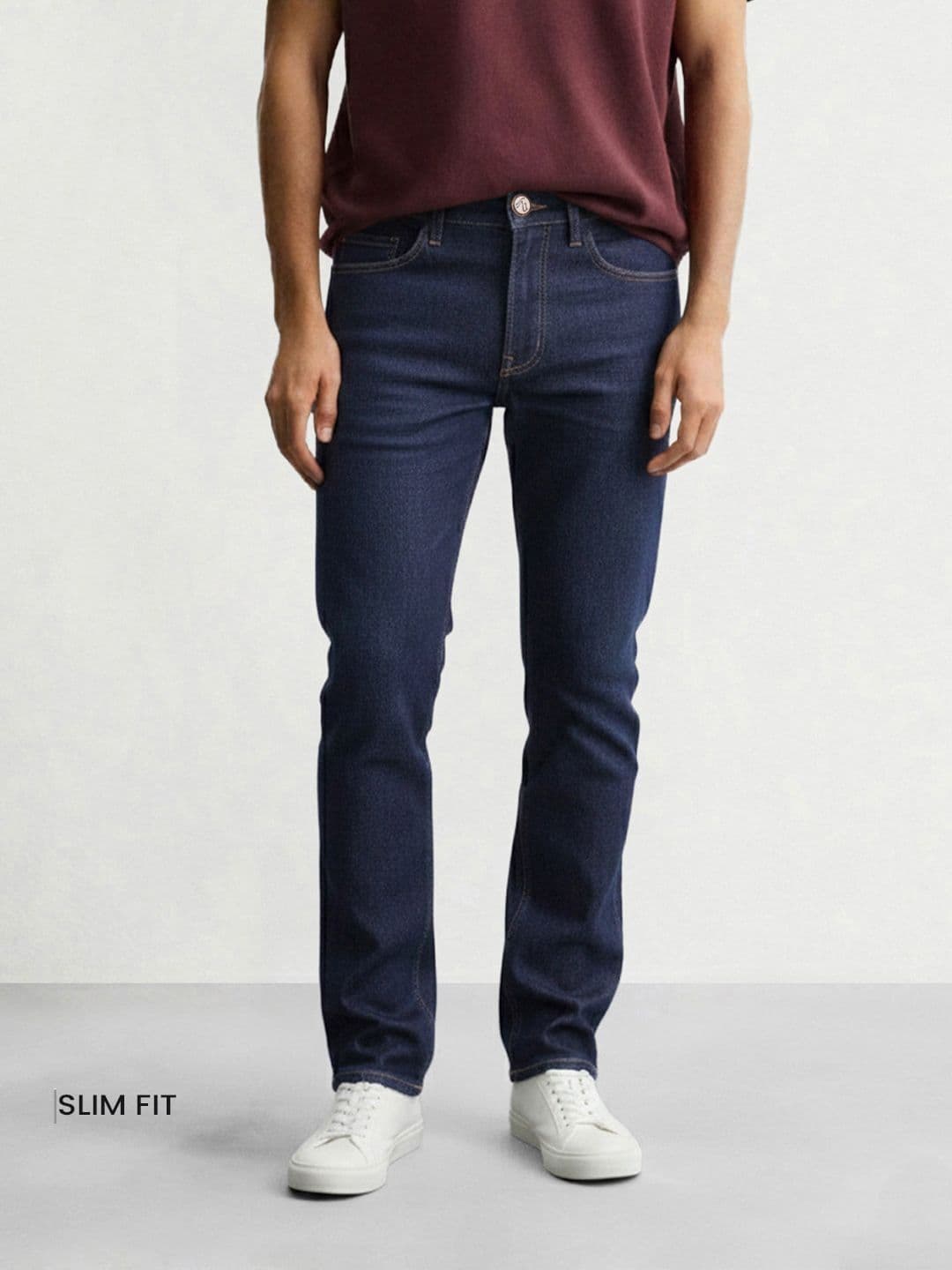 The Indian Garage Co Men Slim Fit Mid-Rise Stretchable Jeans - view 1