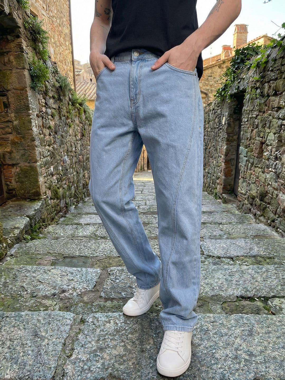 The Roadster Life Co. Men Straight Fit Mid-Rise Jeans - view 1