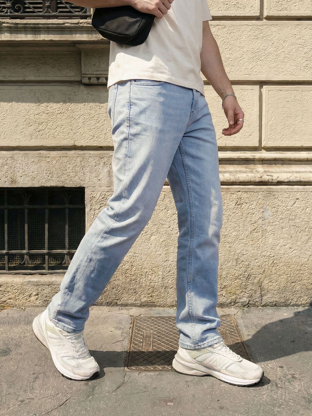The Roadster Life Co. Men Biker Fit Light Fade Embroidered Stretchable Jeans - view 1