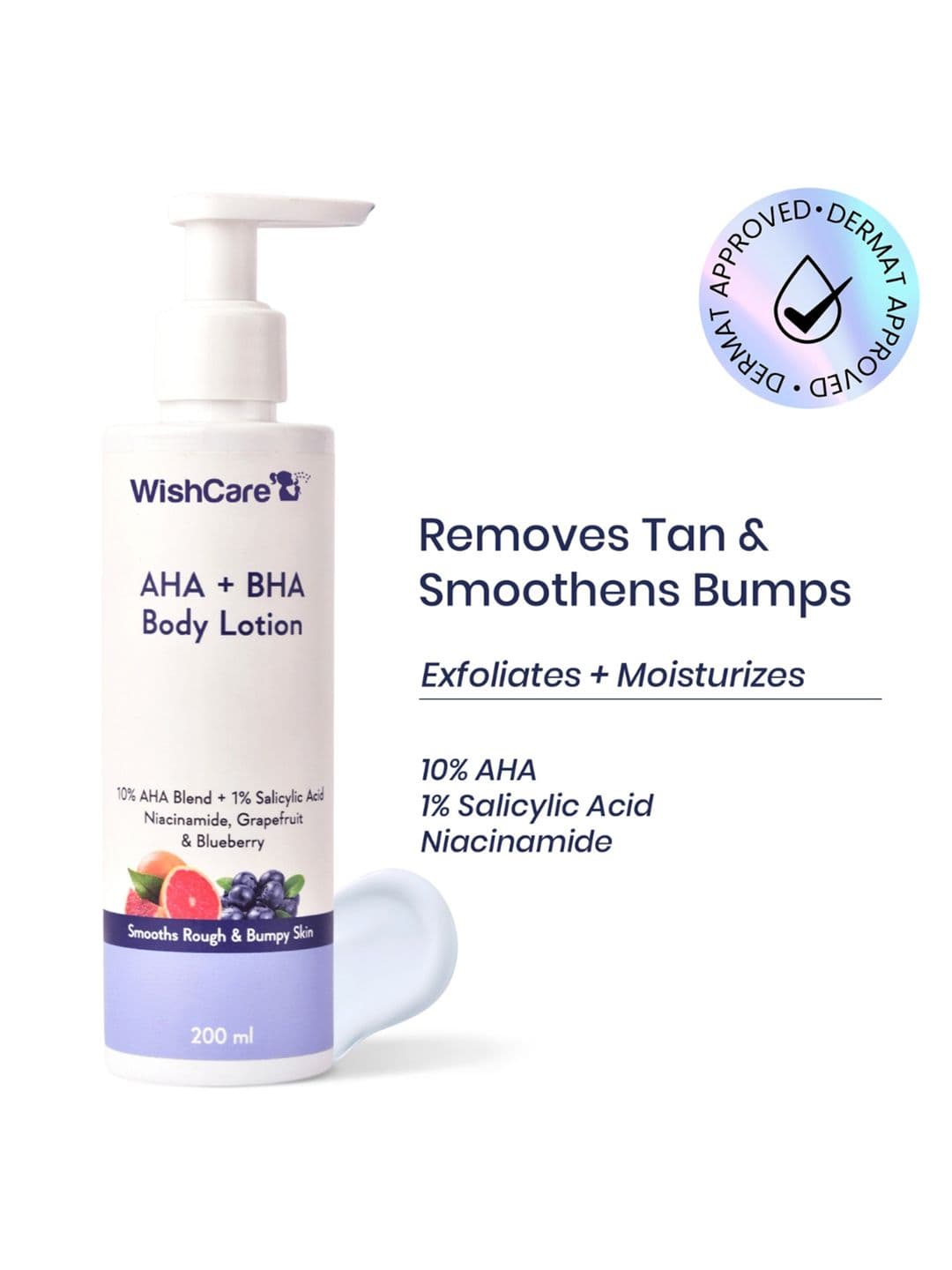 WishCare AHA + BHA Body Lotion for Women & Men - 200 ml - view 1
