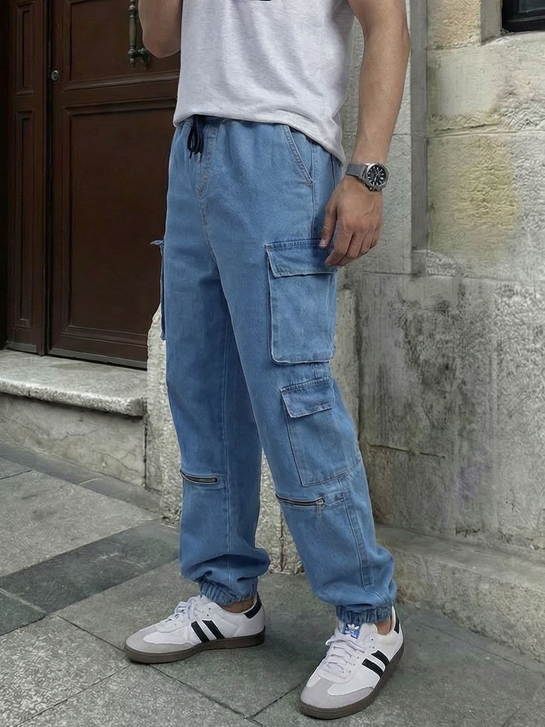 The Roadster Life Co. Men Zip Detail Jogger Fit Jeans - view 1