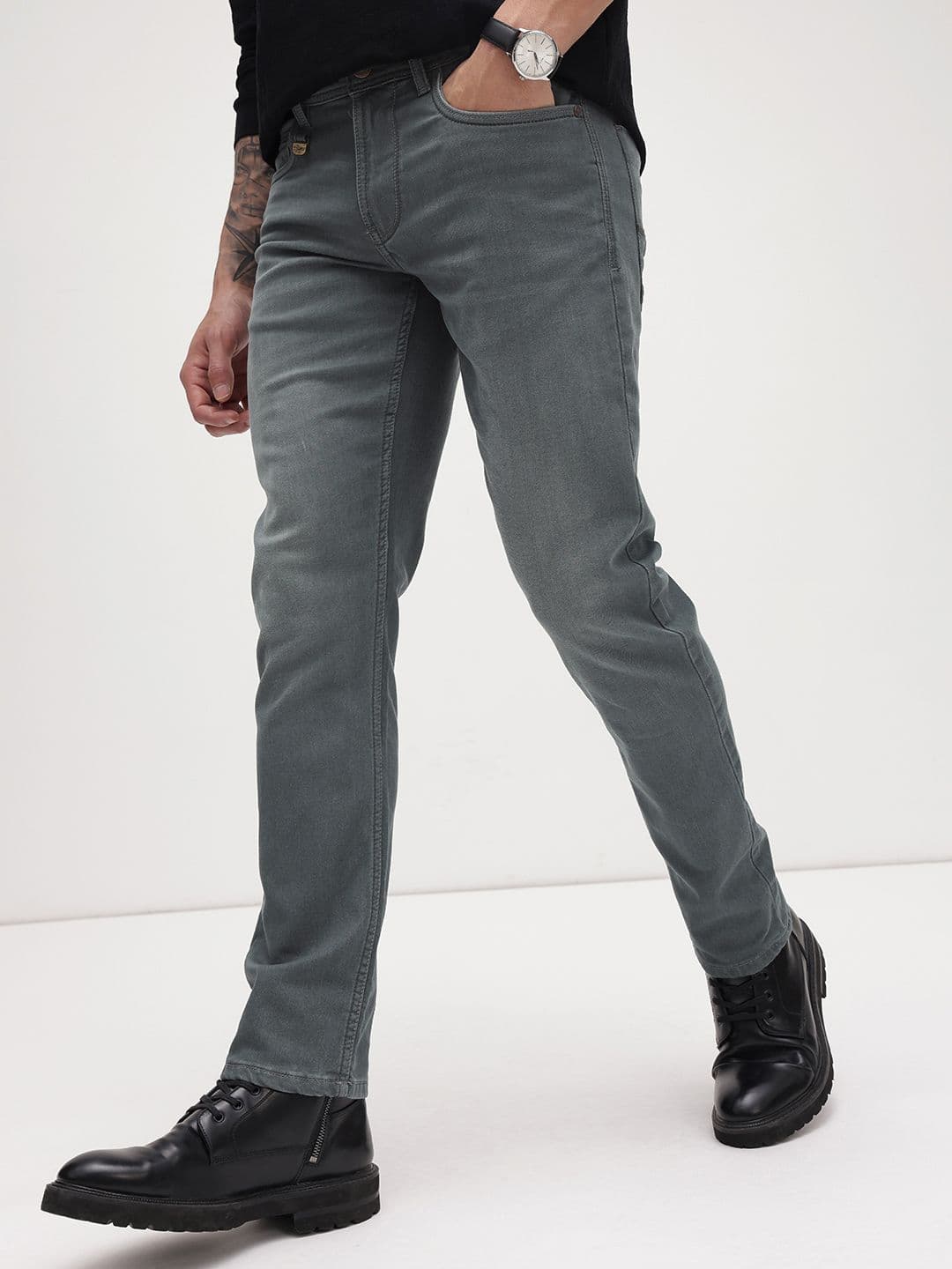 The Roadster Life Co. Men Slim Fit Mid-Rise Light Fade Stretchable Jeans - view 1