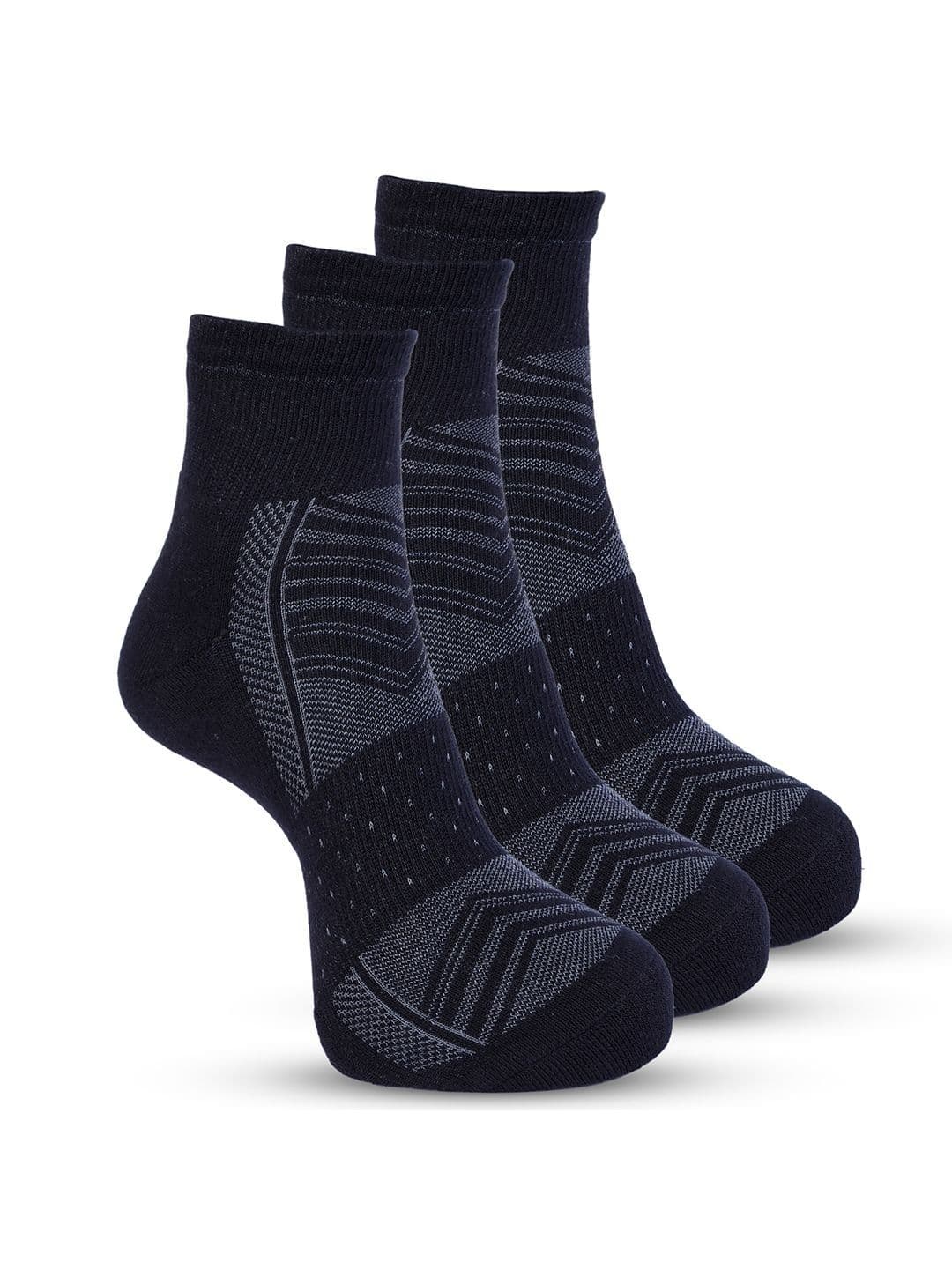 RYSN Men Pack of 3 Cotton Patterned Ankle Length Socks - view 1