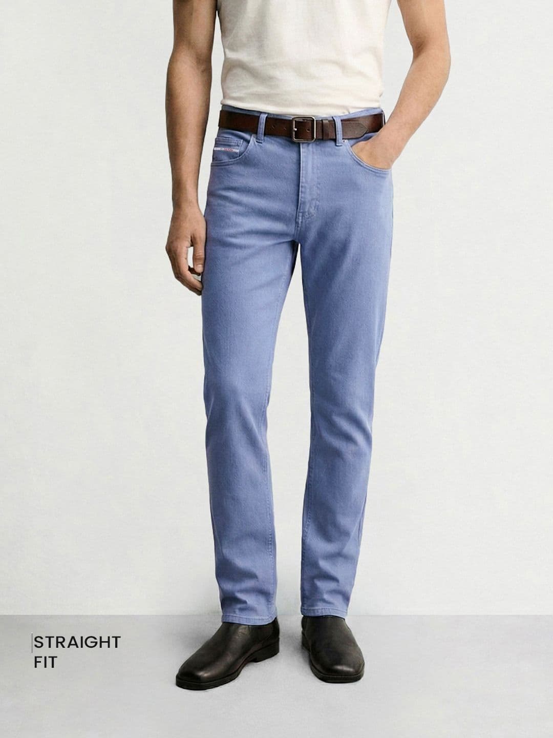 The Indian Garage Co Men Slim Fit Mid-Rise Cotton Stretchable Jeans - view 1