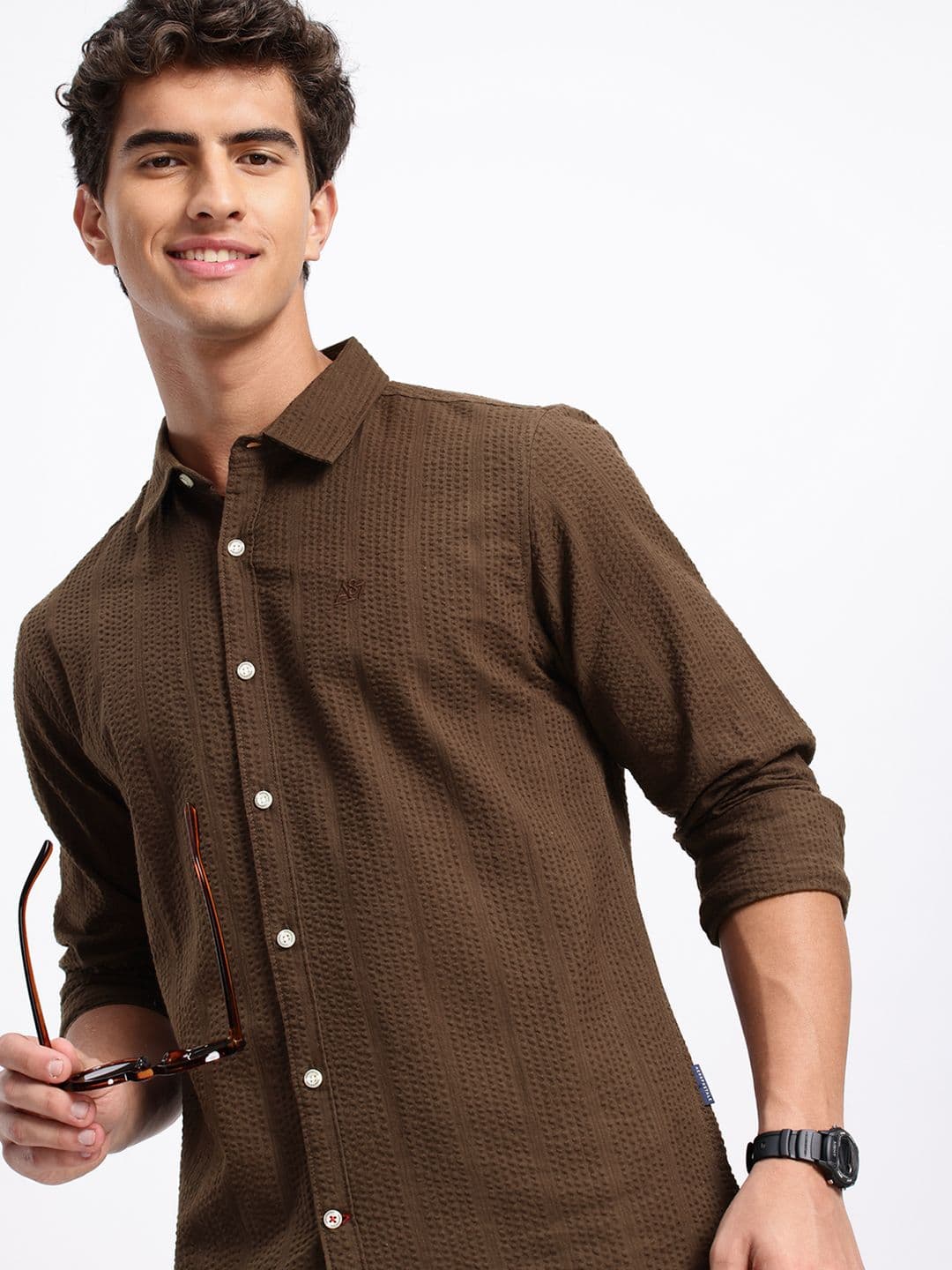 Aeropostale Pure Cotton Seersucker Casual Shirt - view 1