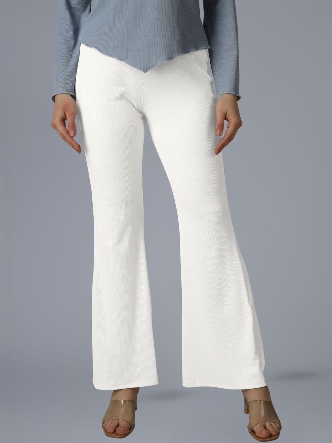 Plus Size Women Textured Comfort Wrinkle Free Trousers - view 1