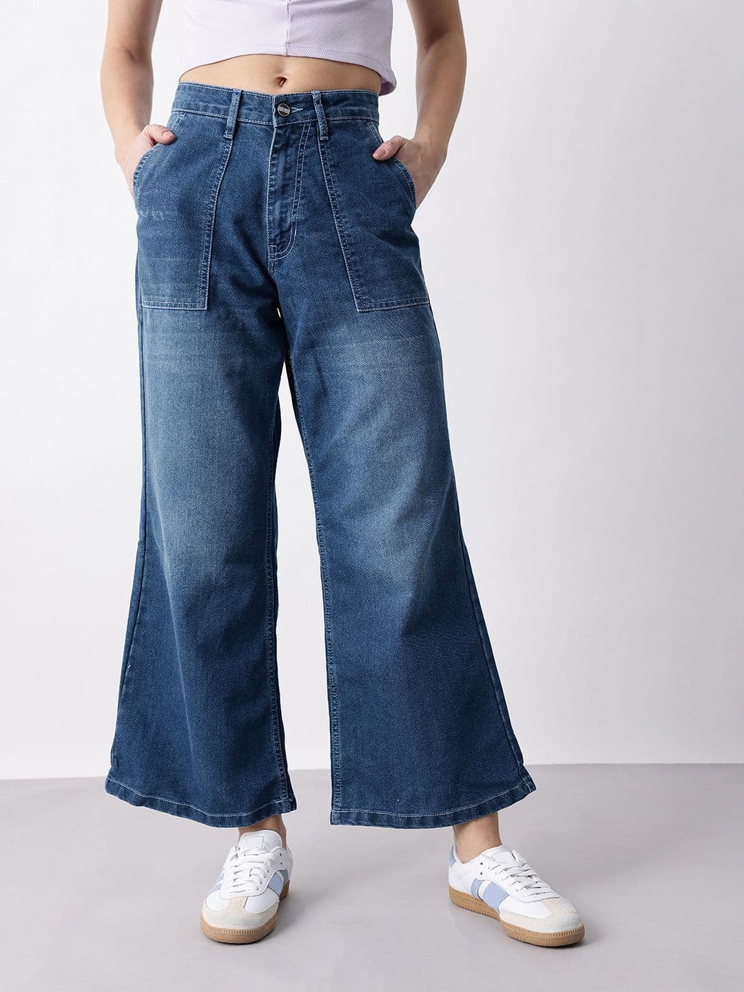 Mast & Harbour Women Light Fade Baggy Jeans - view 1
