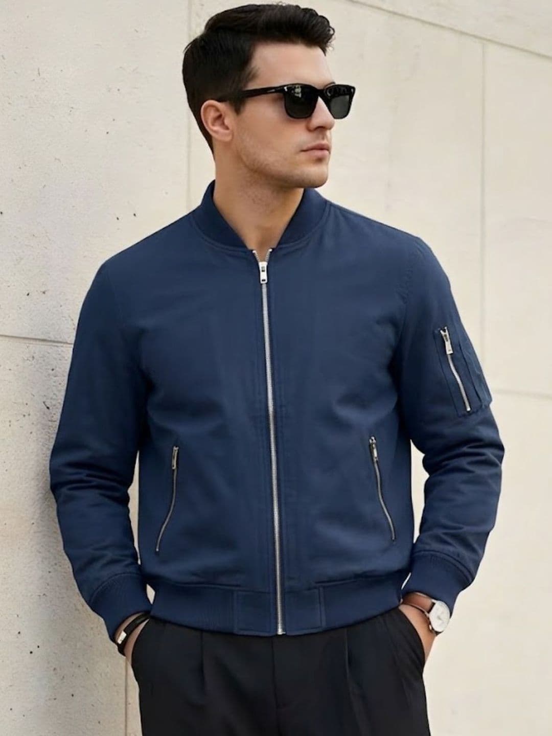 MIA FASHION Men Lightweight Cycling Biker Jacket - view 1