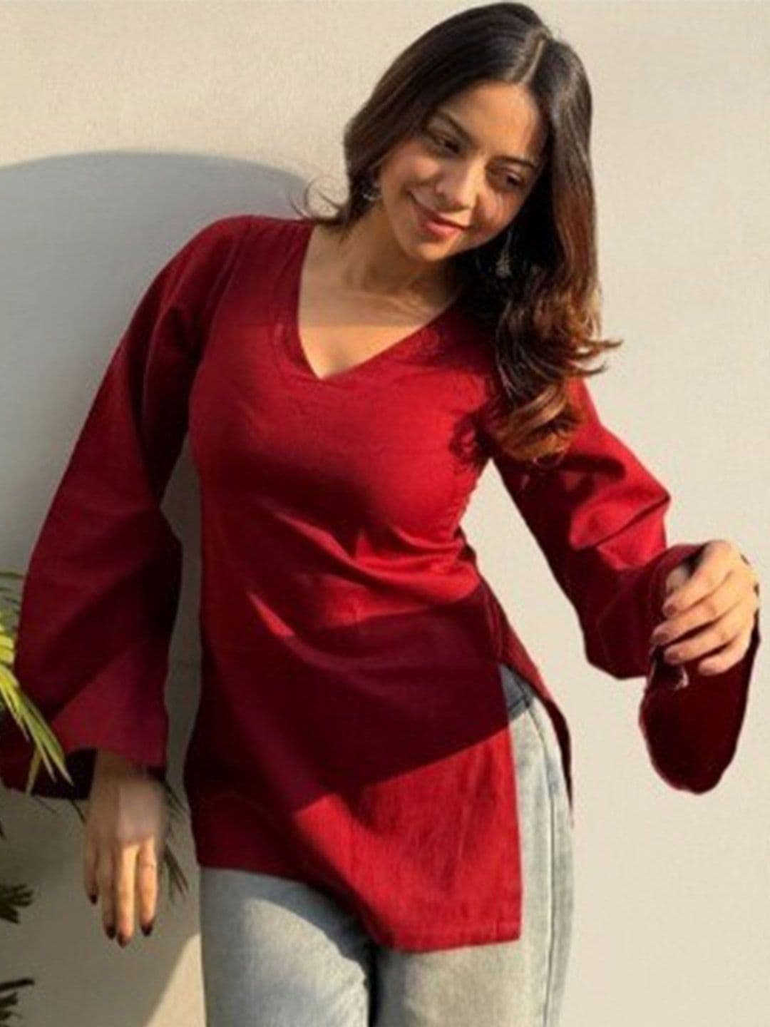 SAANVRA V-Neck Kurti - view 1