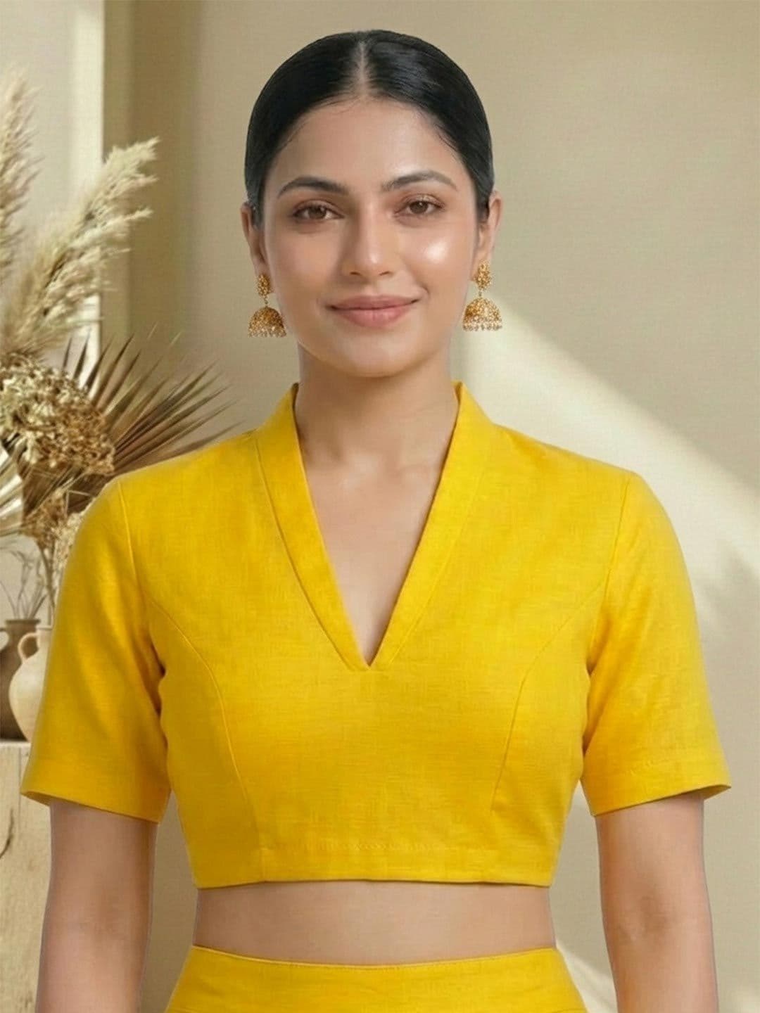Thevasa Dupion Solid Saree Blouse - view 1