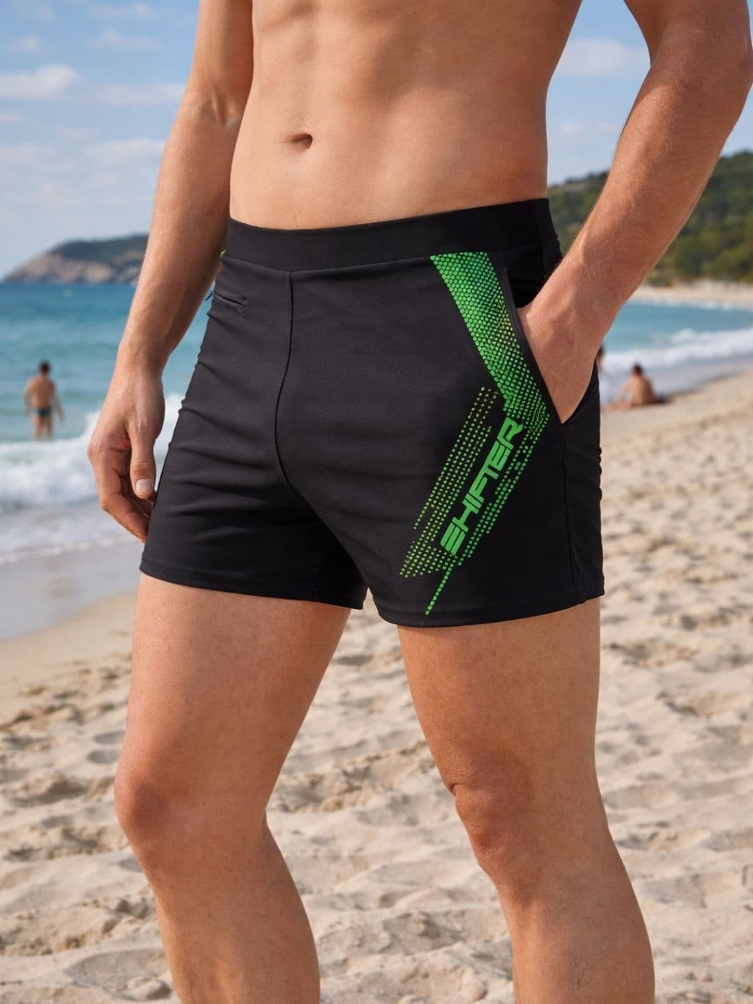 SHIFTER Men Striped Swim Shorts Swim Bottoms - view 1