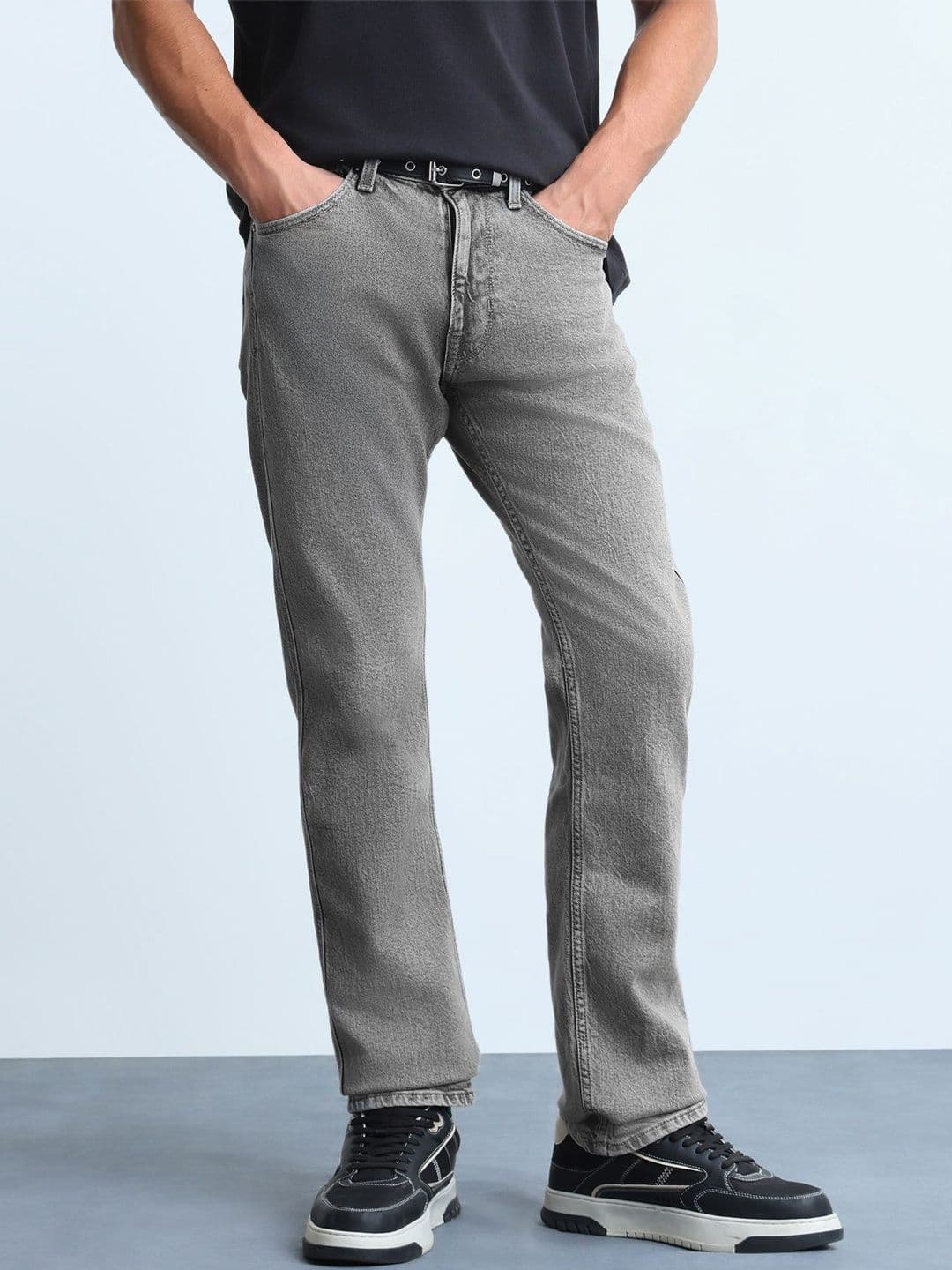 Flying Machine Men Straight Fit Mid-Rise Stretchable Jeans - view 1