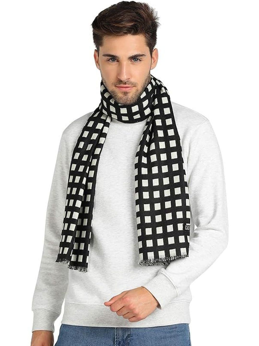 ESSENTIELE Men Checked Acrylic Mufflers - view 1