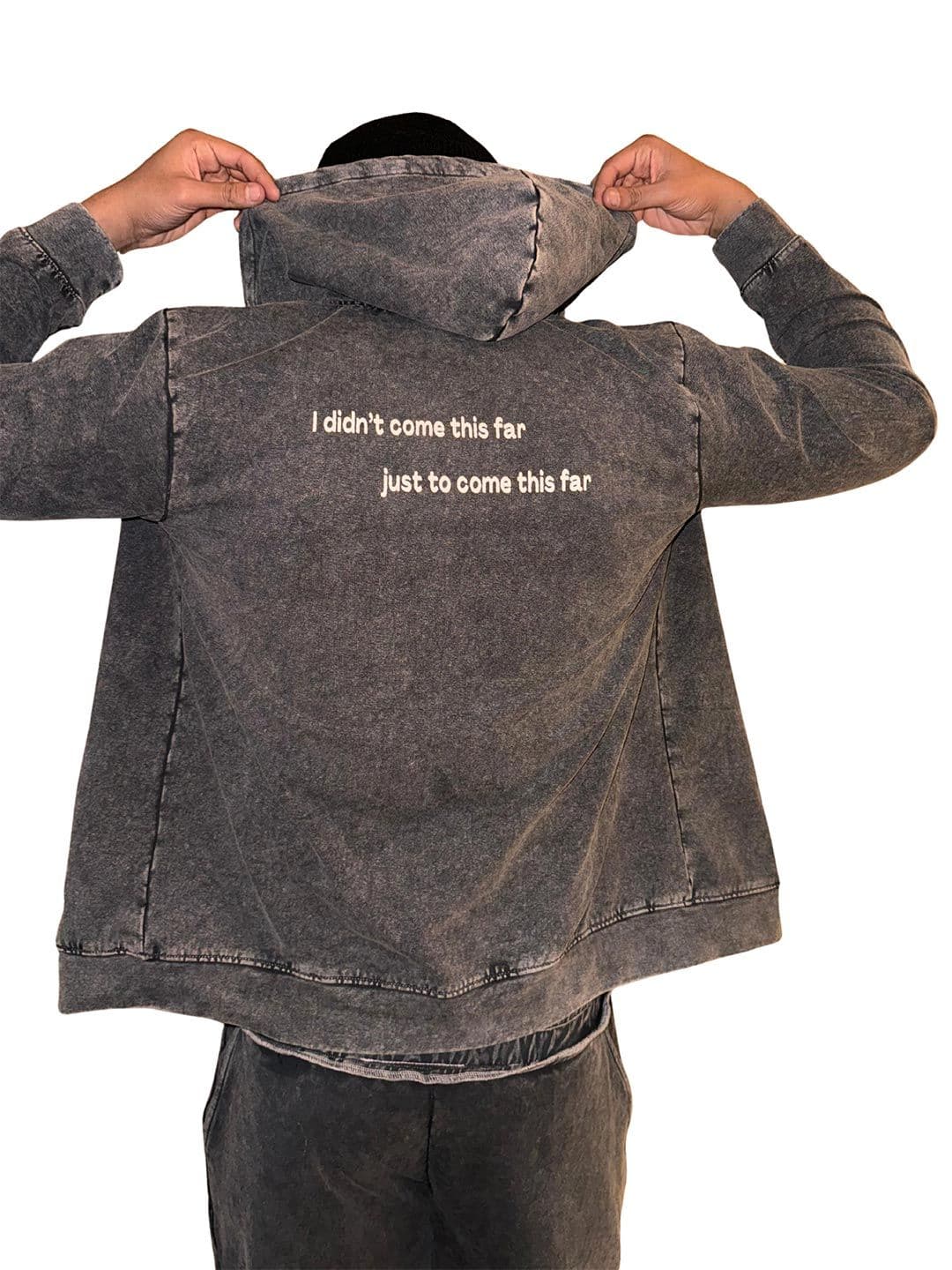 LUMIERES Smoked Knit Zipper Hoodie - view 1