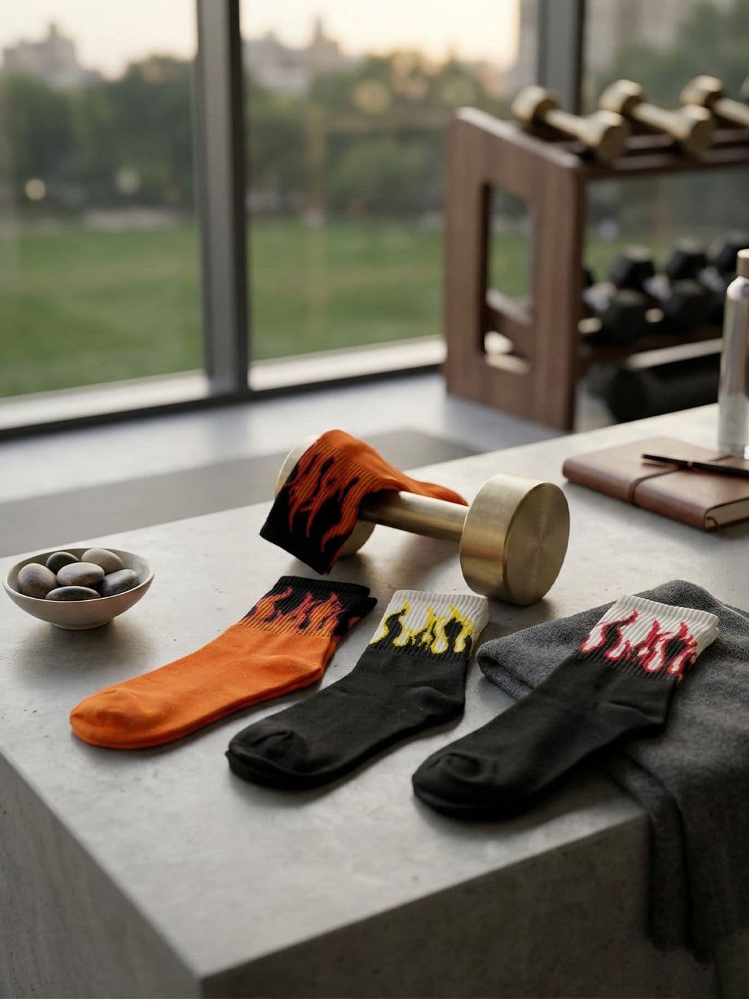 Moda Rapido Men Pack of 3 Cotton Blend Patterned Above Ankle Socks - view 1