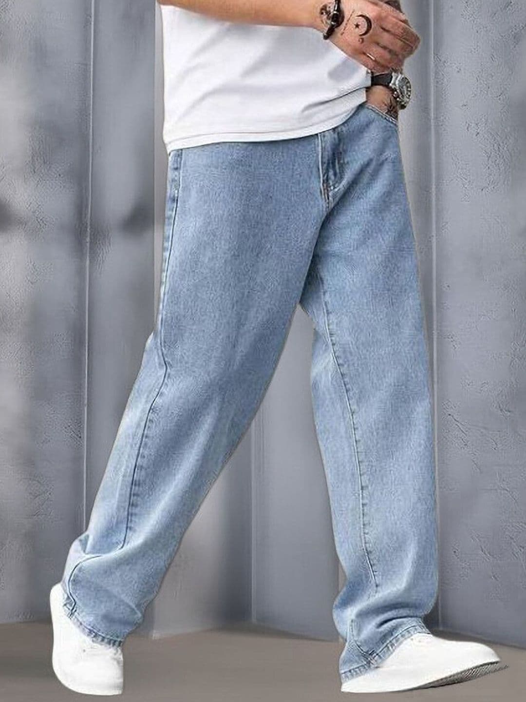Veltick Men Baggy Fit Light Mid-Rise Denim Jean - view 1