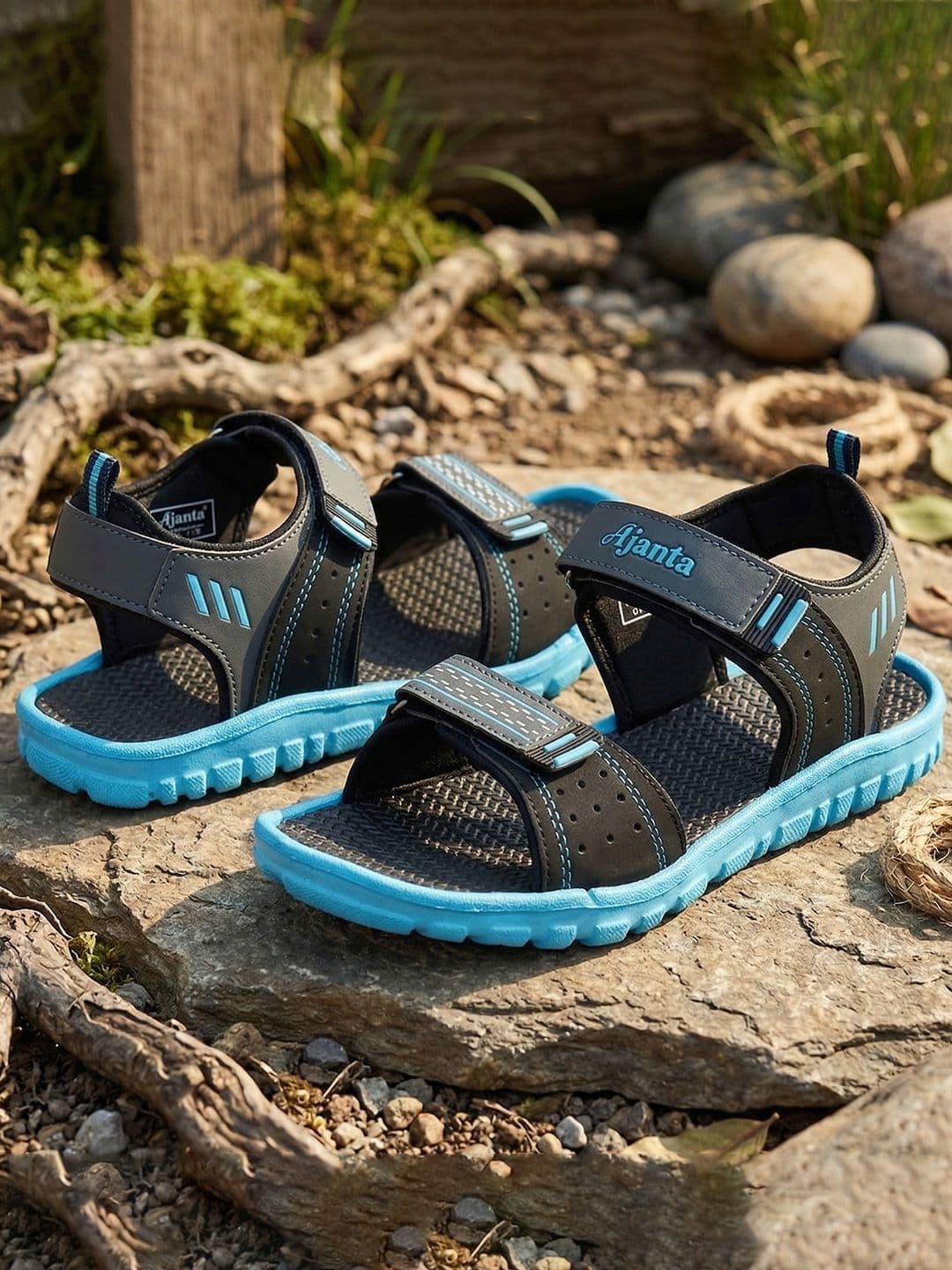 Ajanta Men Textured Sports Sandals - view 1