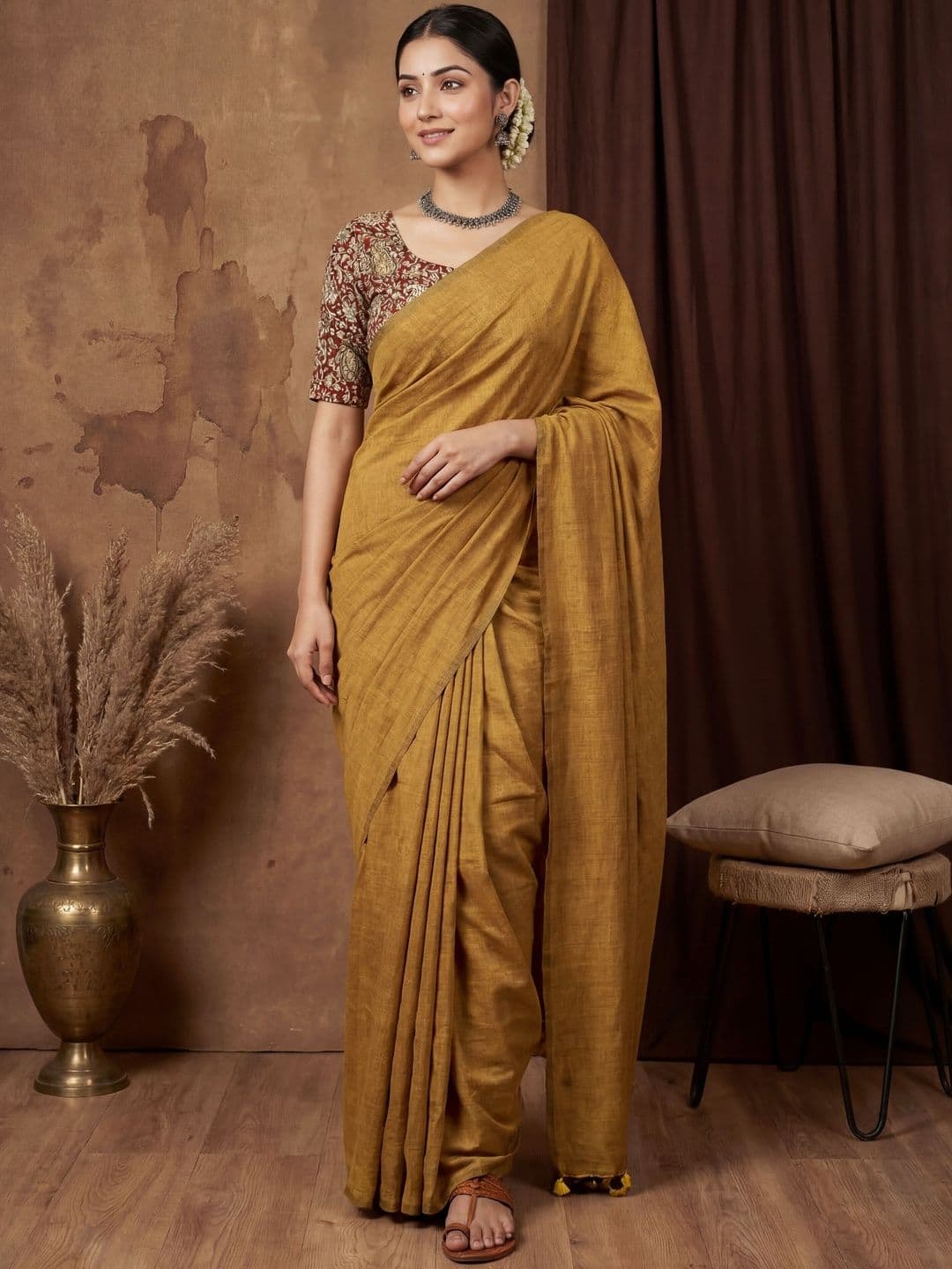 Rasvidha Pure Cotton Handloom Khadi Saree - view 1