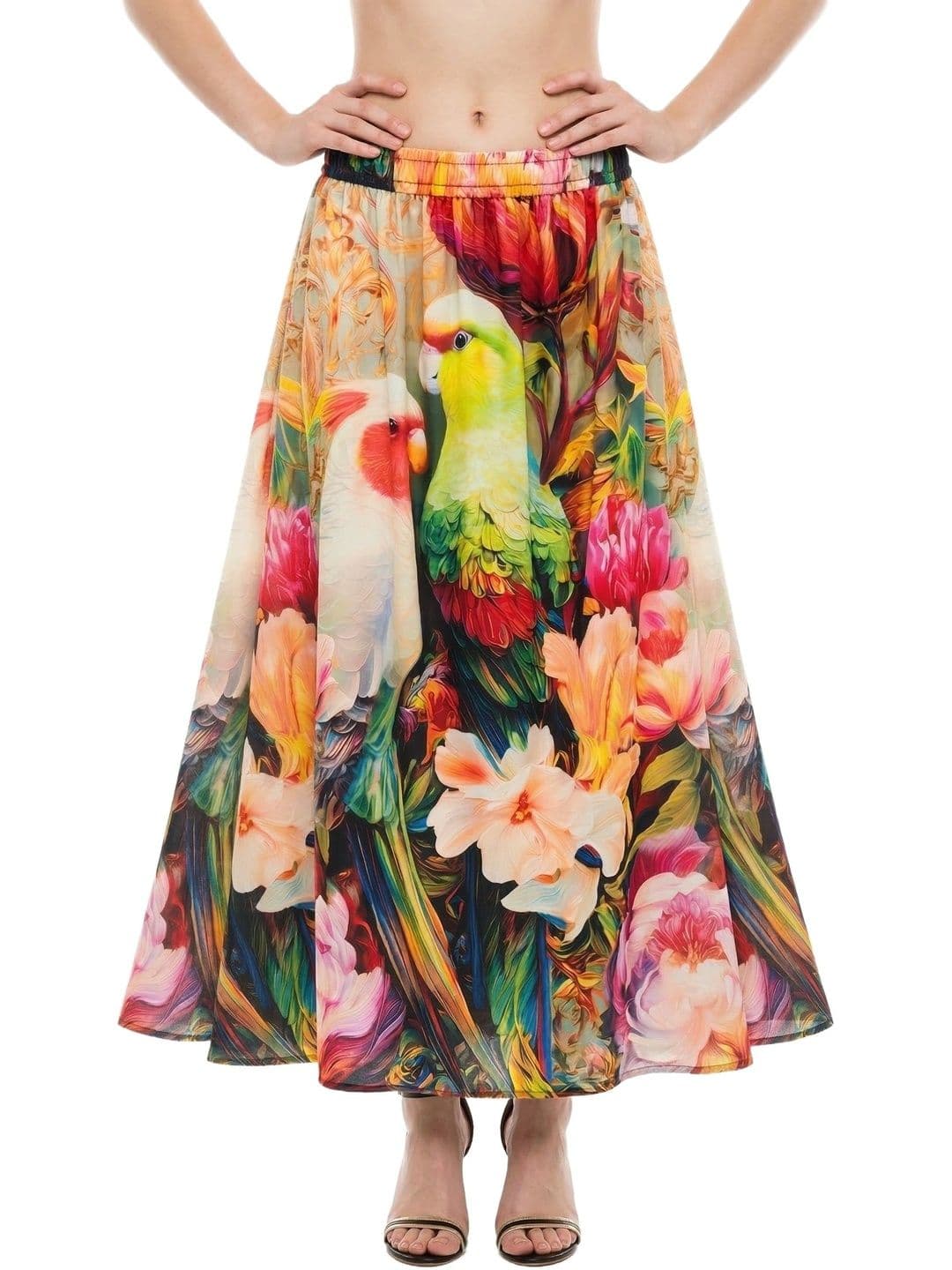 Vagisha Women Abstract Maxi Flared Skirt - view 1